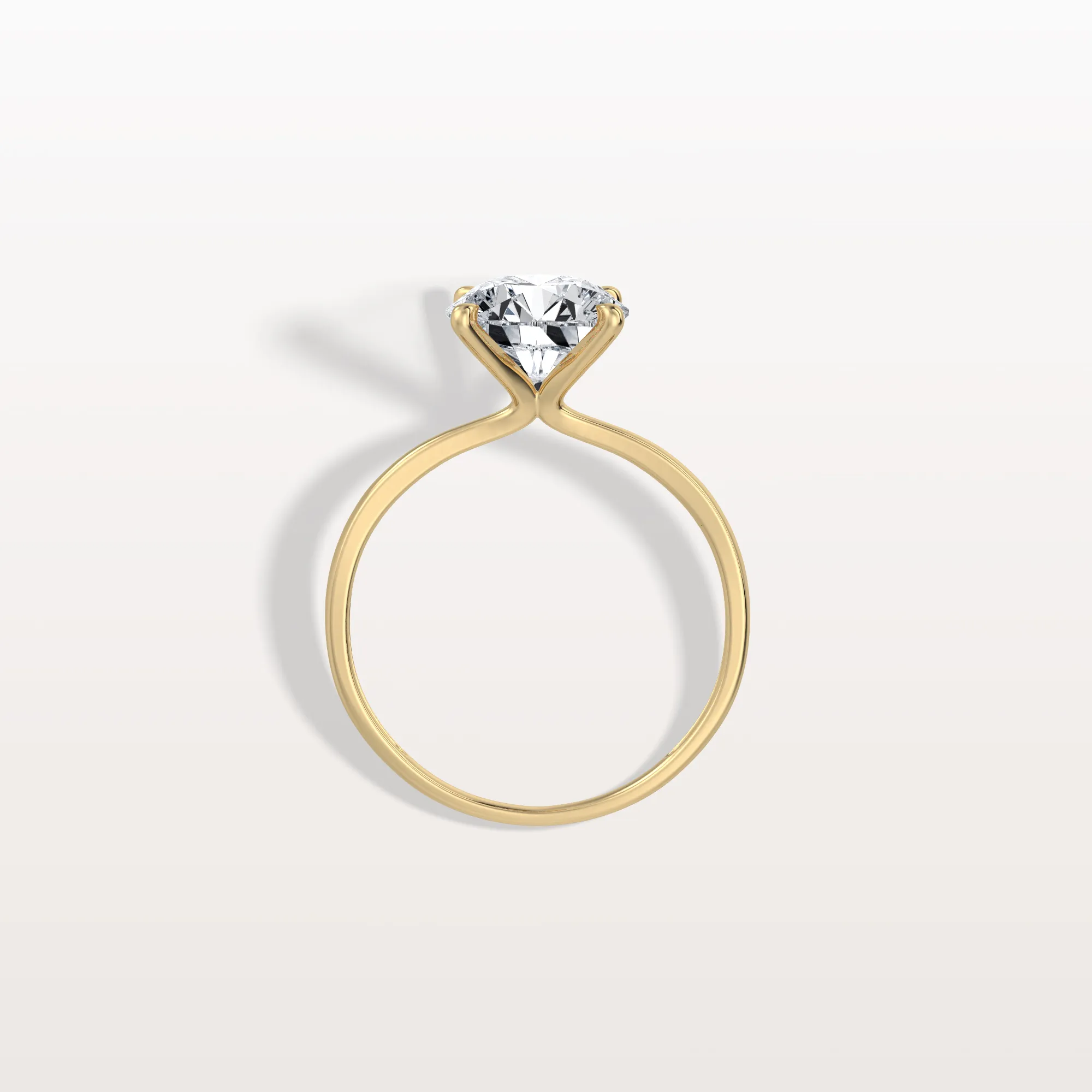 Aria丨2CT Round Lab Grown Diamond Ring In 14K Gold - Image 6