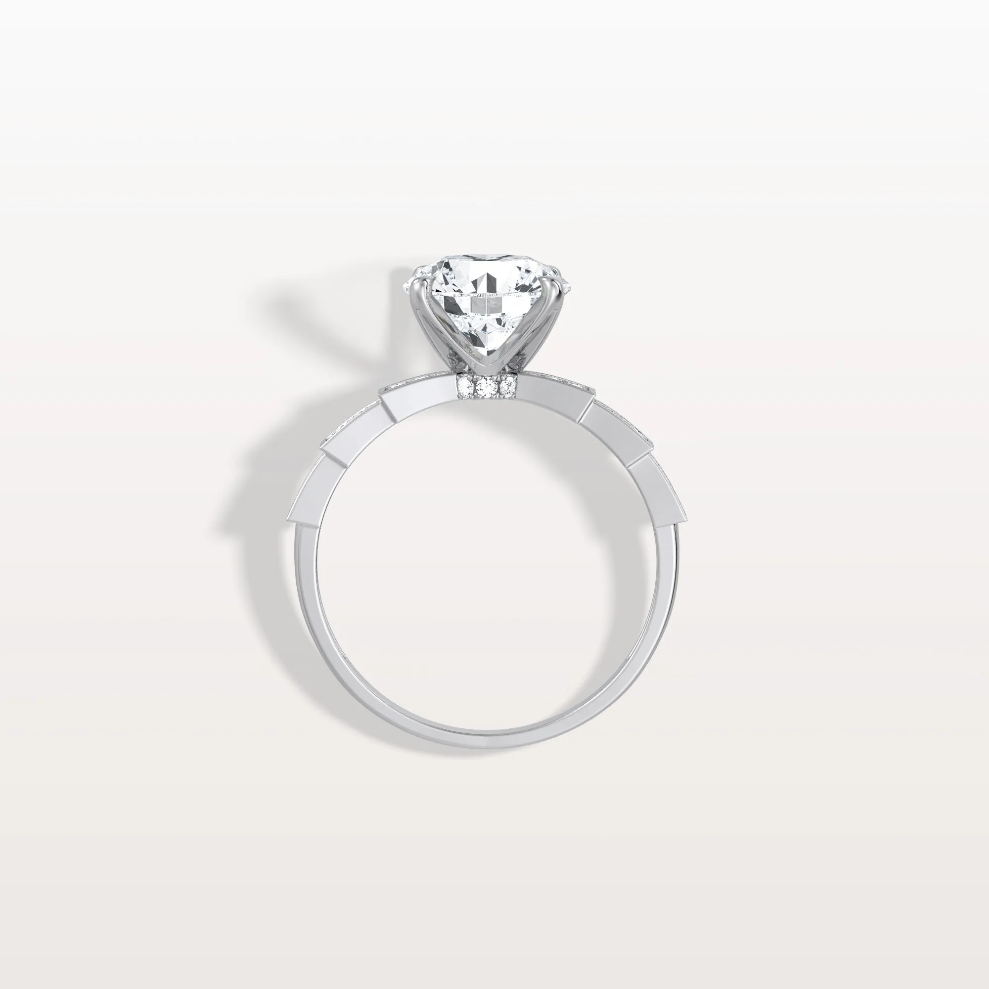 Mira丨2CT Round Solitaire Lab-grown Diamond Channel Set Engagement Ring - Image 28