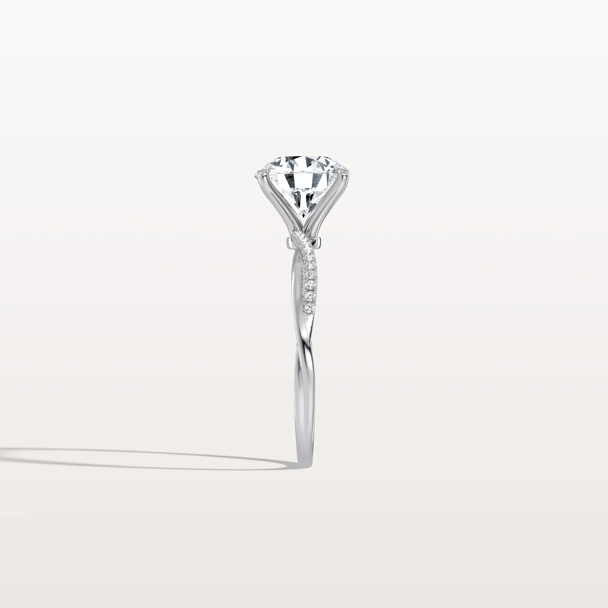 Alina丨2CT Twisted Engagement Ring with Round Lab Grown Diamond - Image 15