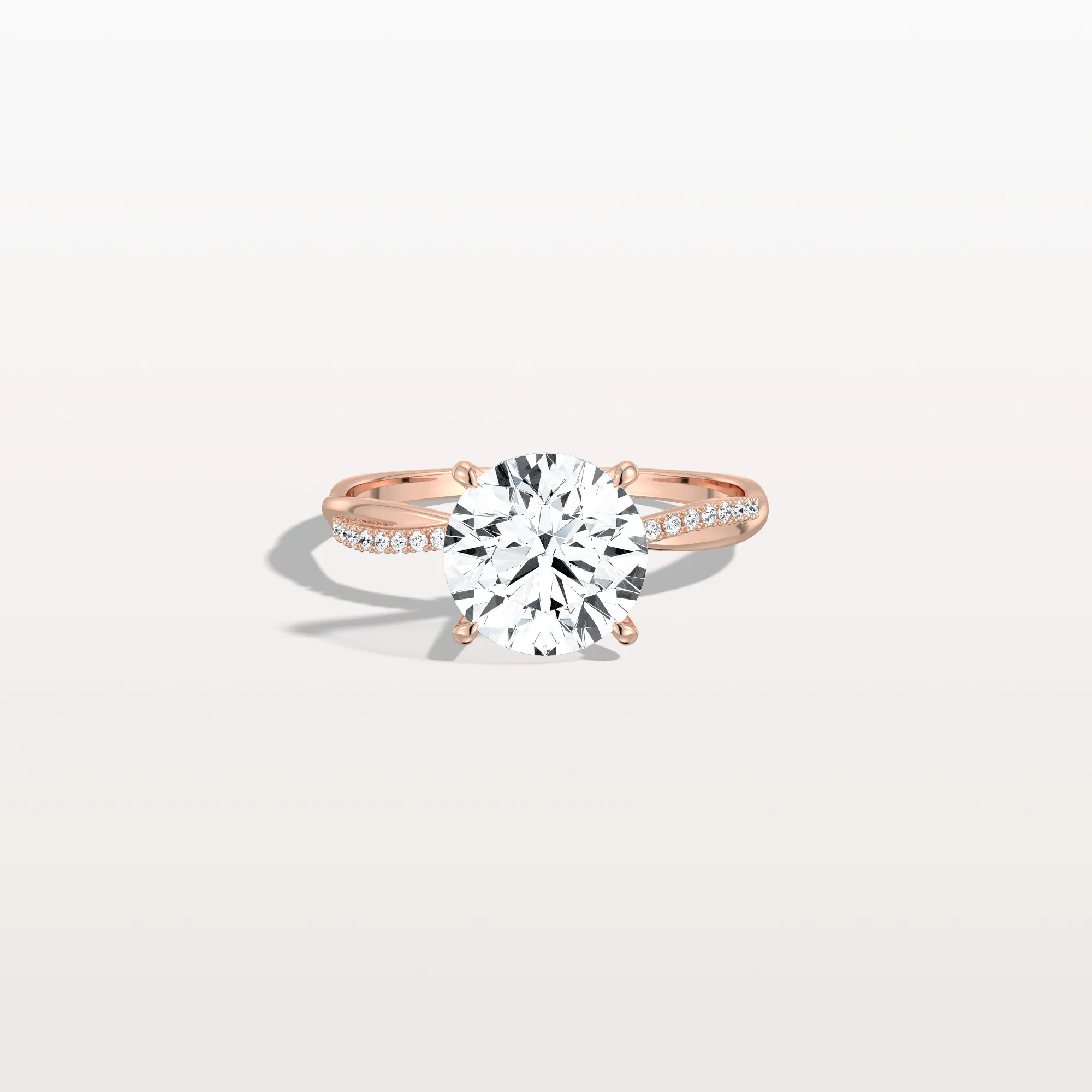 Alina丨2CT Twisted Engagement Ring with Round Lab Grown Diamond - Image 16