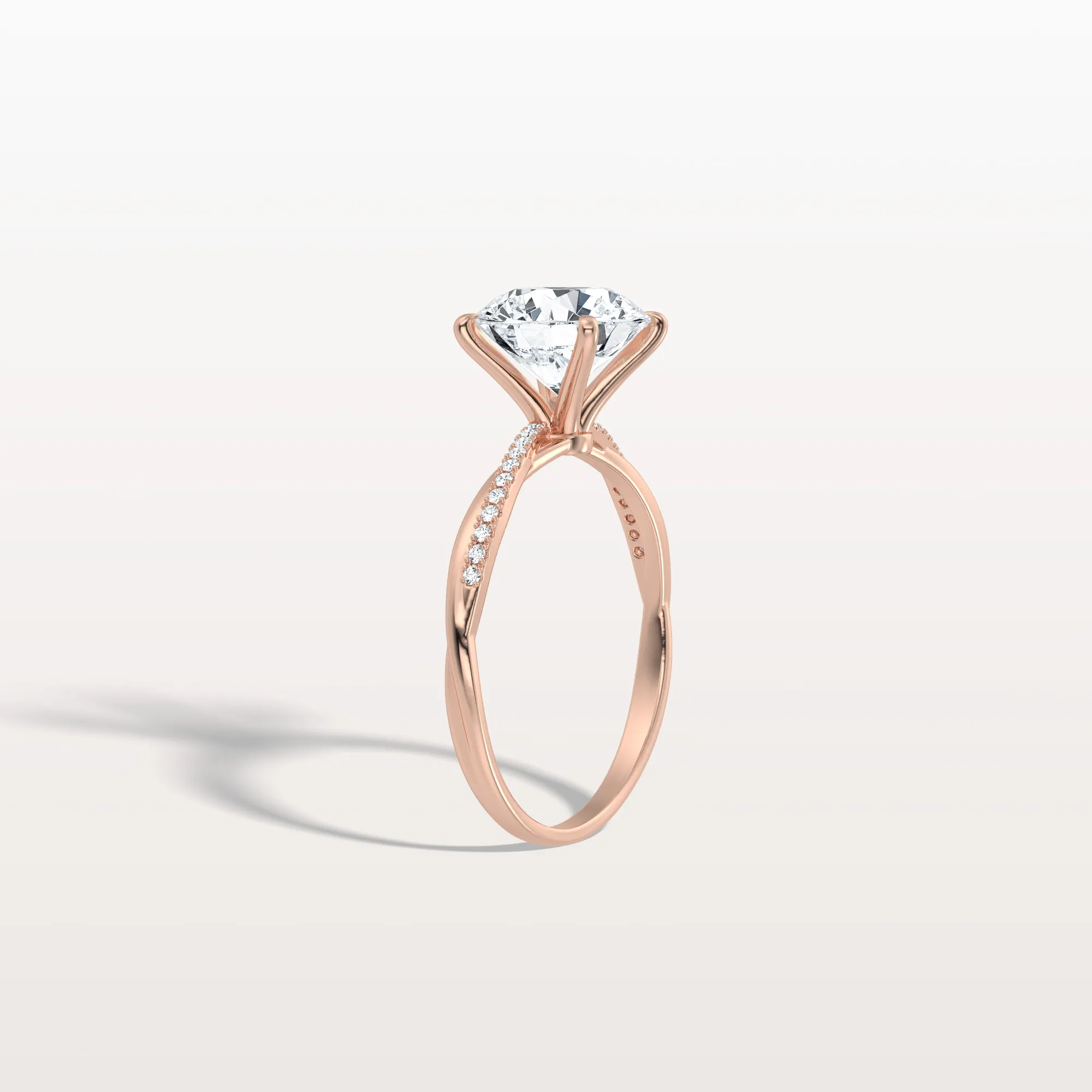 Alina丨2CT Twisted Engagement Ring with Round Lab Grown Diamond - Image 19
