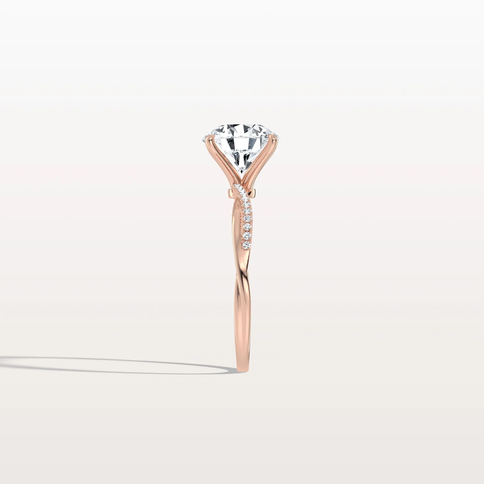 Alina丨2CT Twisted Engagement Ring with Round Lab Grown Diamond - Image 22