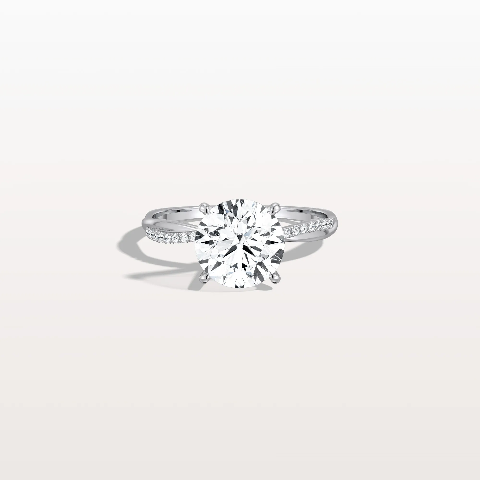 Alina丨2CT Twisted Engagement Ring with Round Lab Grown Diamond - Image 23