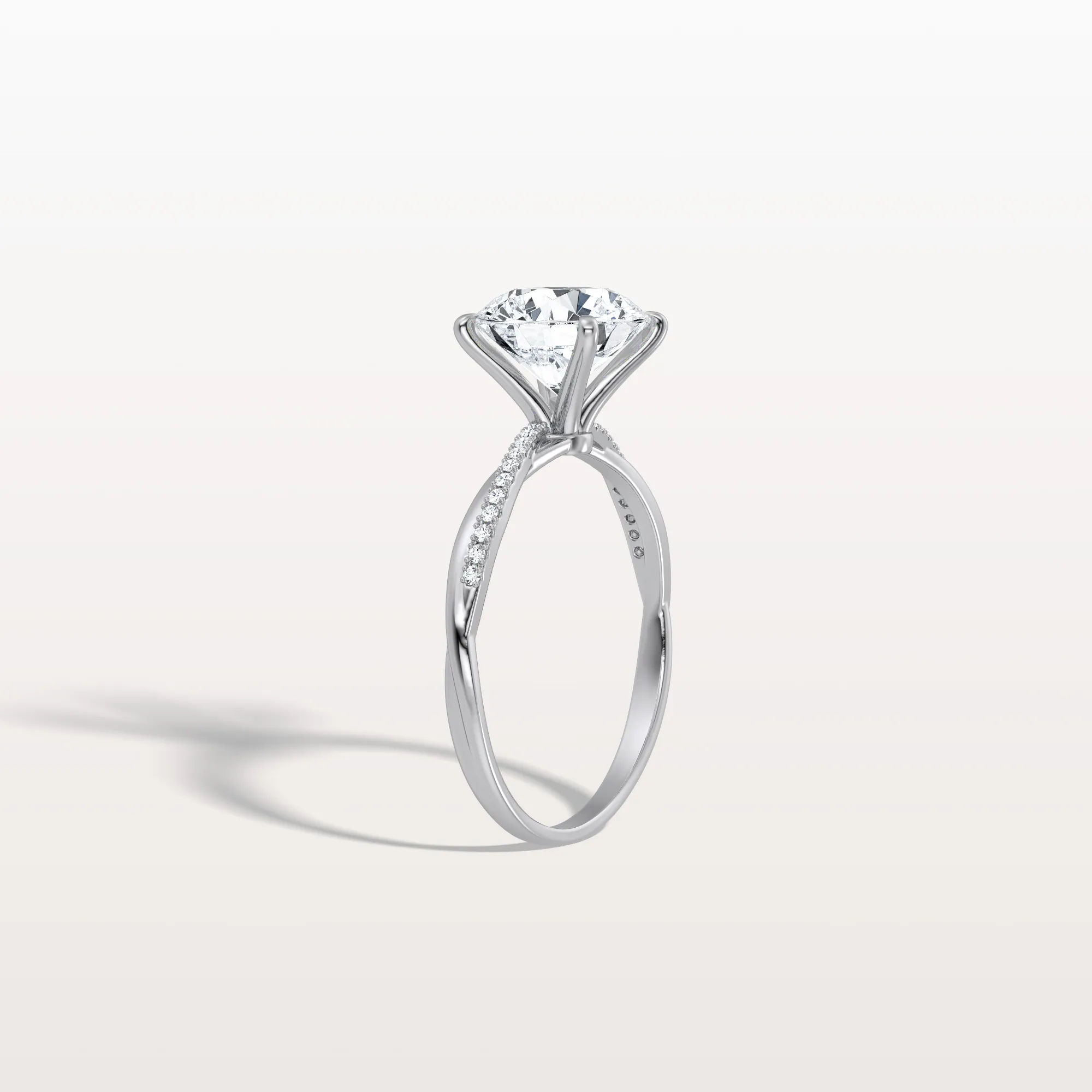 Alina丨2CT Twisted Engagement Ring with Round Lab Grown Diamond - Image 26