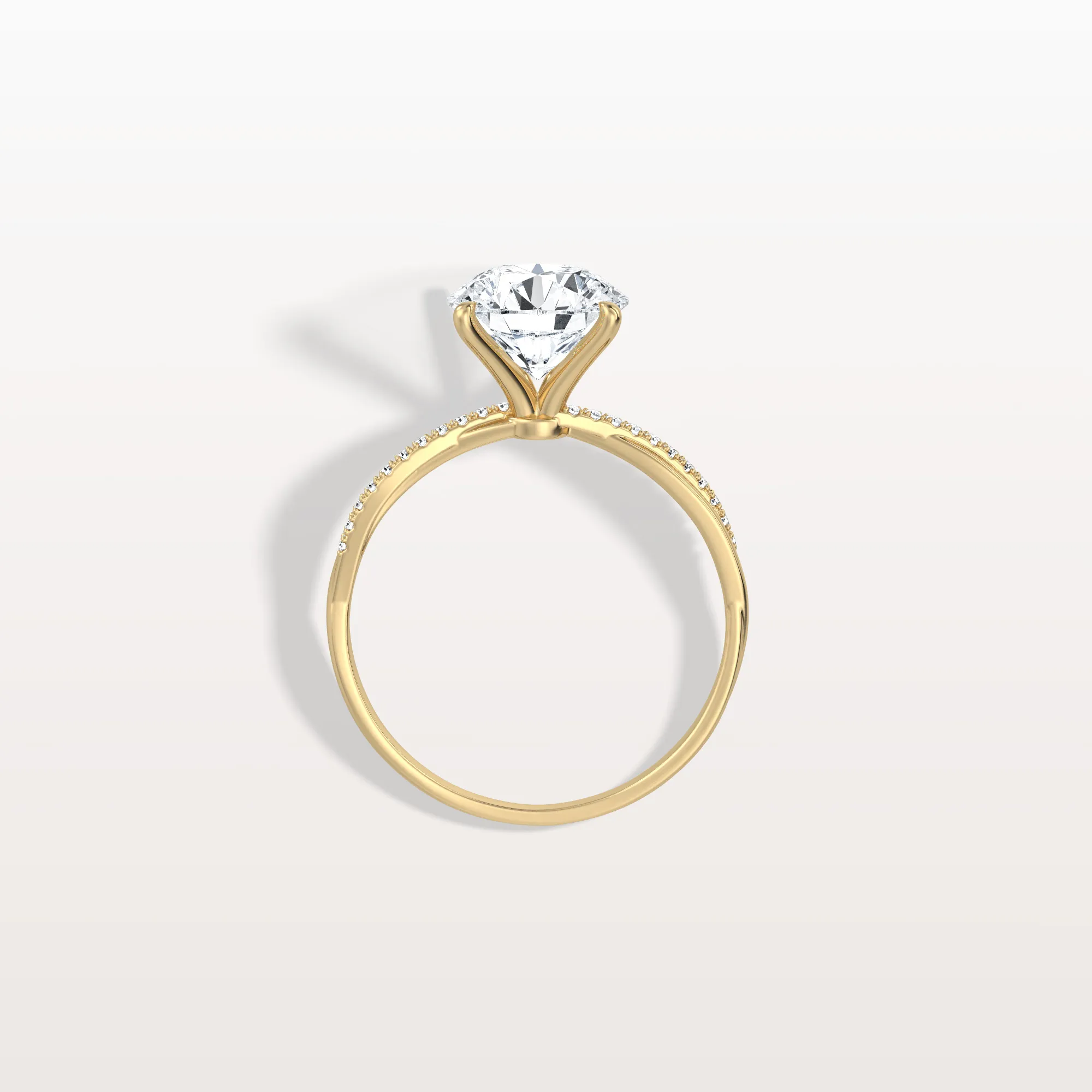Alina丨2CT Twisted Engagement Ring with Round Lab Grown Diamond - Image 5