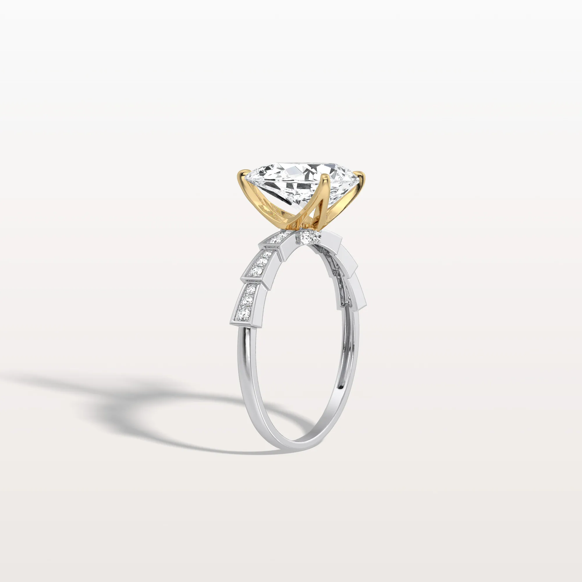 Celeste丨2CT Pear Cut Lab Diamond Hidden Halo Ring-Modern Style - Image 33