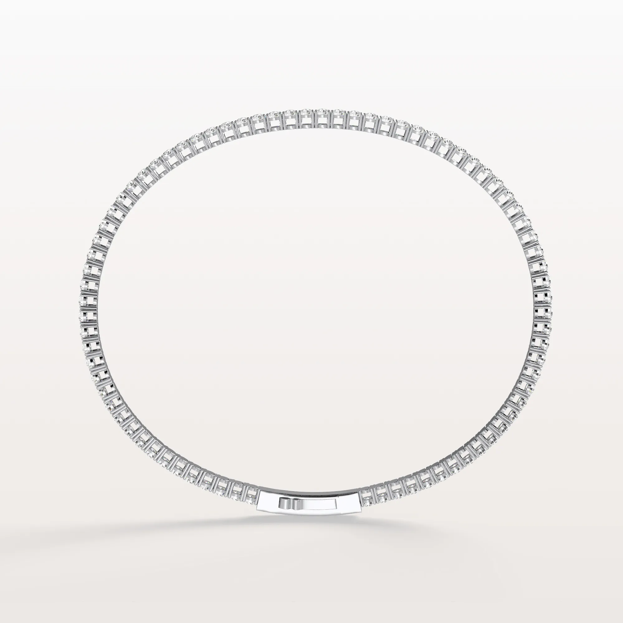 3.11CTW VVS Lab Grown Diamond Full Eternity 7 Inches Flexible Bangle - Image 5