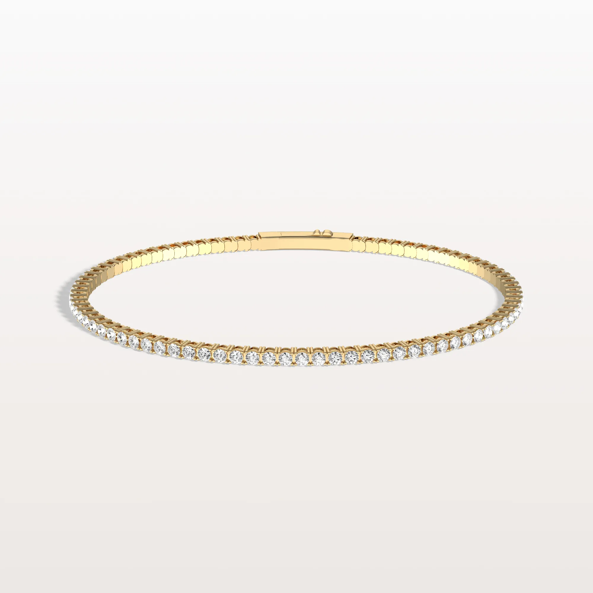3.11CTW VVS Lab Grown Diamond Full Eternity 7 Inches Flexible Bangle - Image 12
