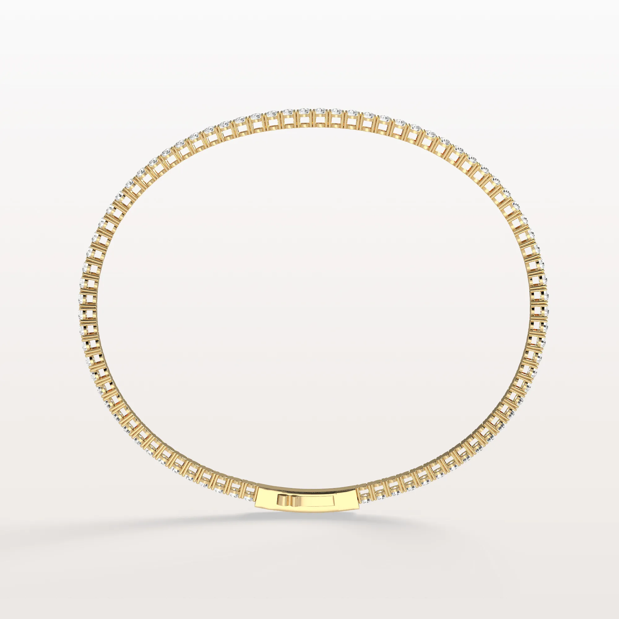 3.11CTW VVS Lab Grown Diamond Full Eternity 7 Inches Flexible Bangle - Image 13