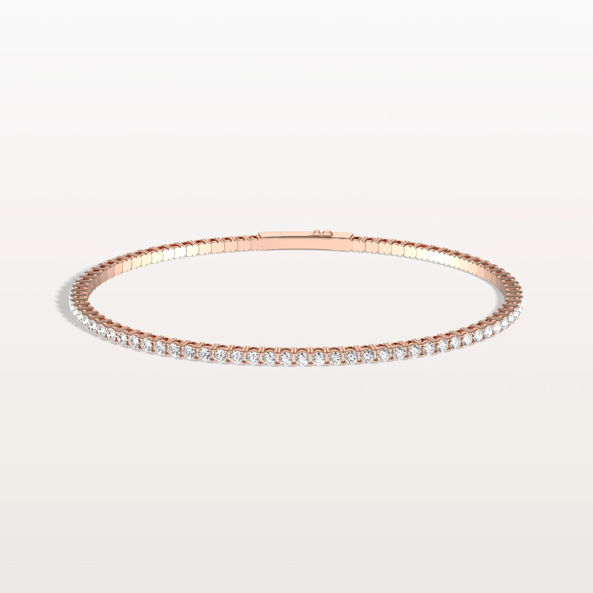 3.11CTW VVS Lab Grown Diamond Full Eternity 7 Inches Flexible Bangle - Image 19