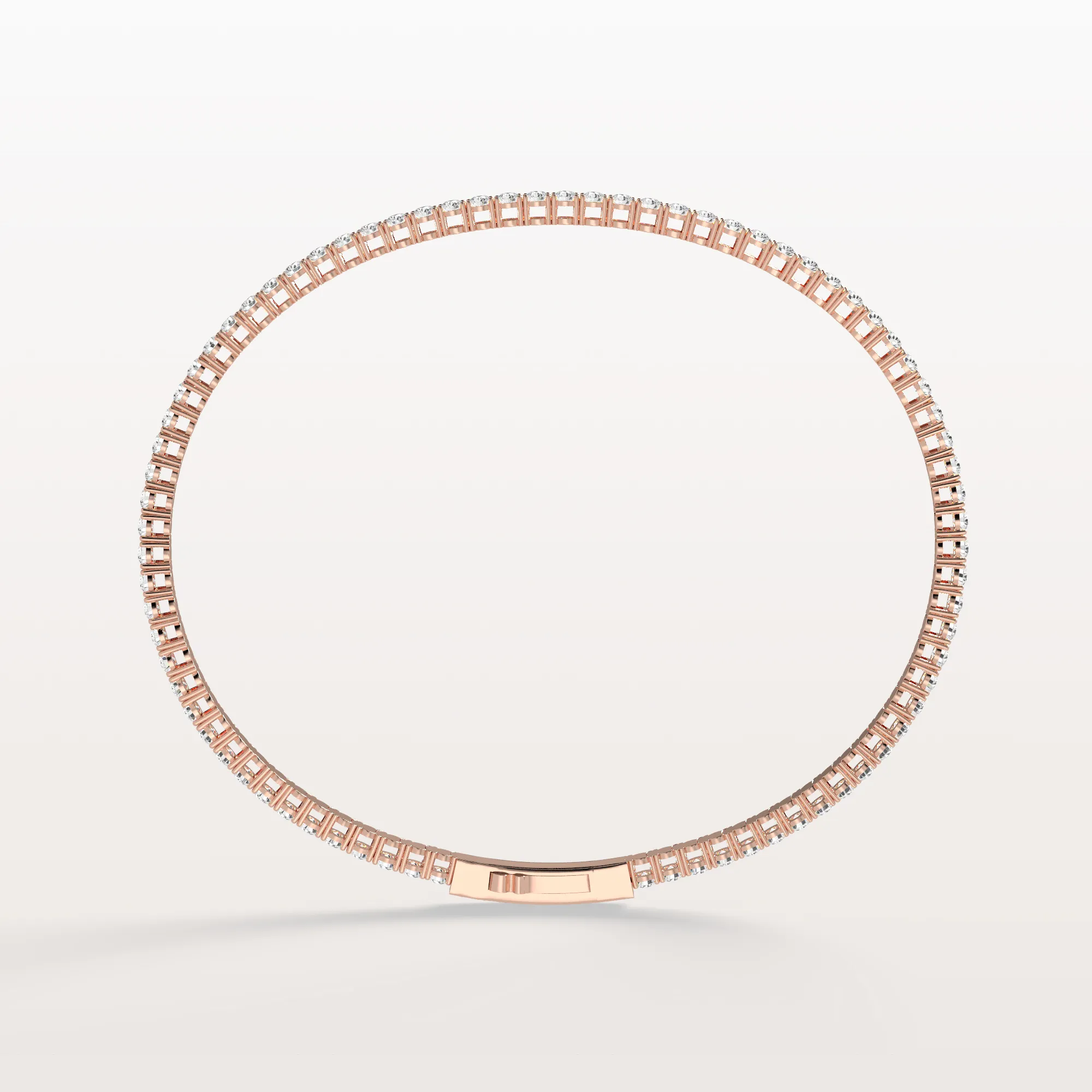 3.11CTW VVS Lab Grown Diamond Full Eternity 7 Inches Flexible Bangle - Image 20