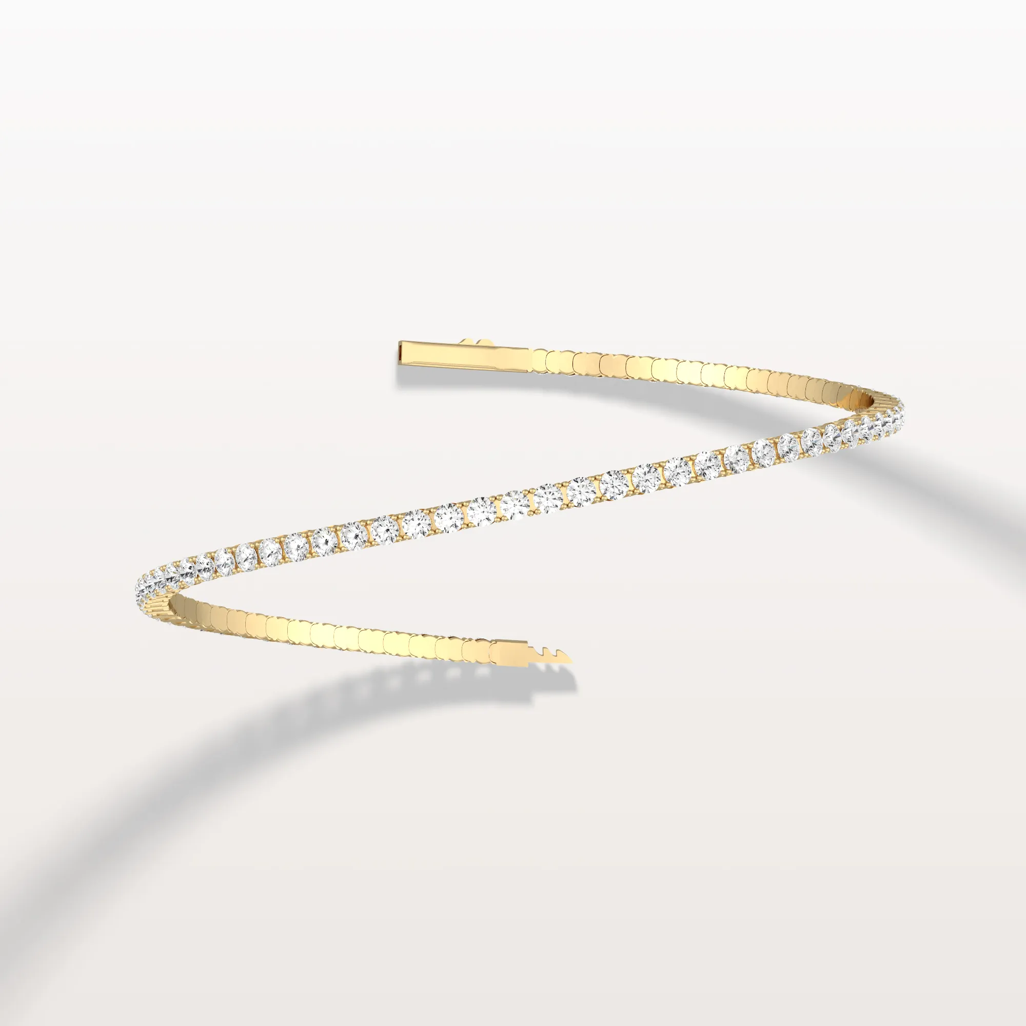 3.35CTW VVS Lab Grown Diamond Full Eternity Flexible Bangle - Image 15