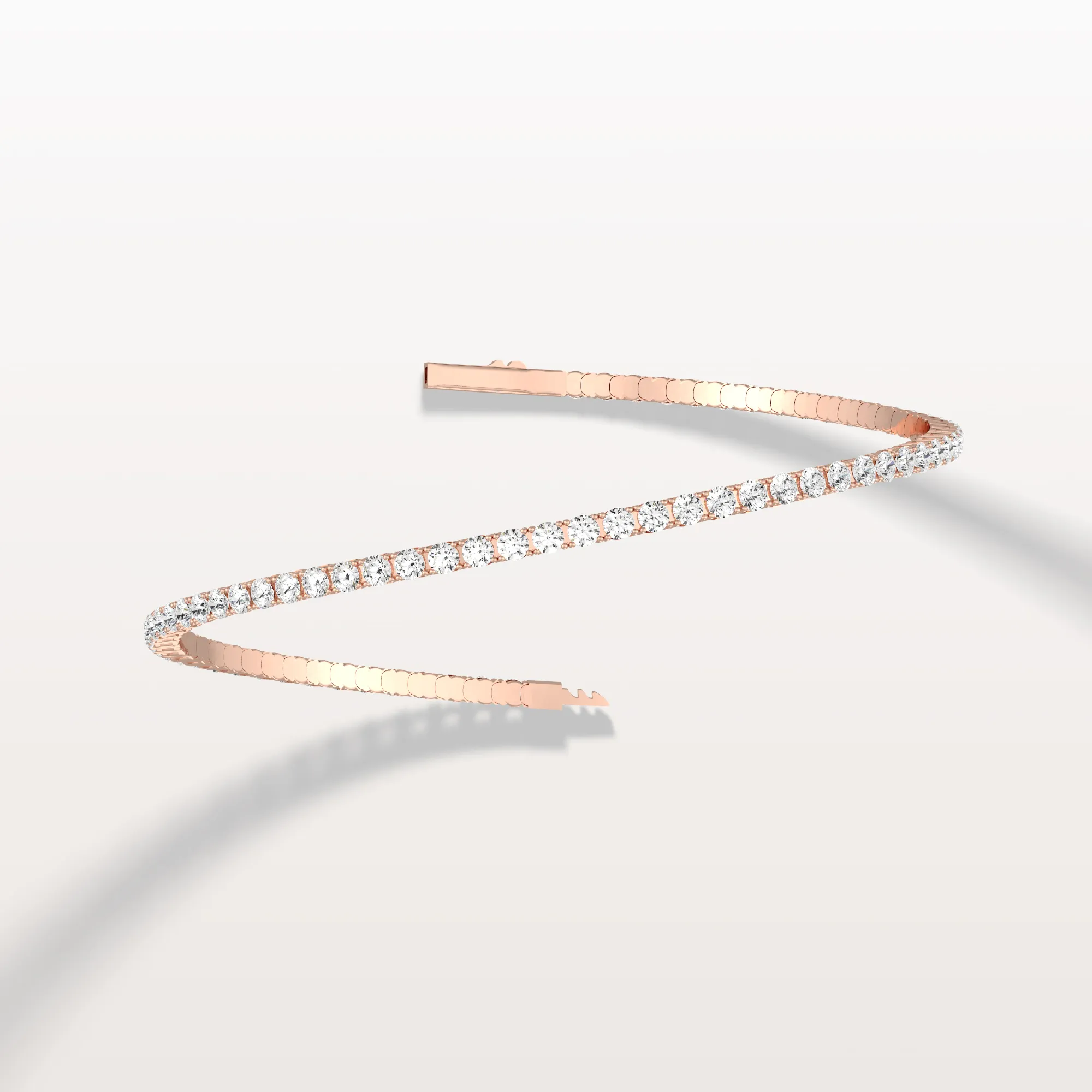 3.35CTW VVS Lab Grown Diamond Full Eternity Flexible Bangle - Image 22