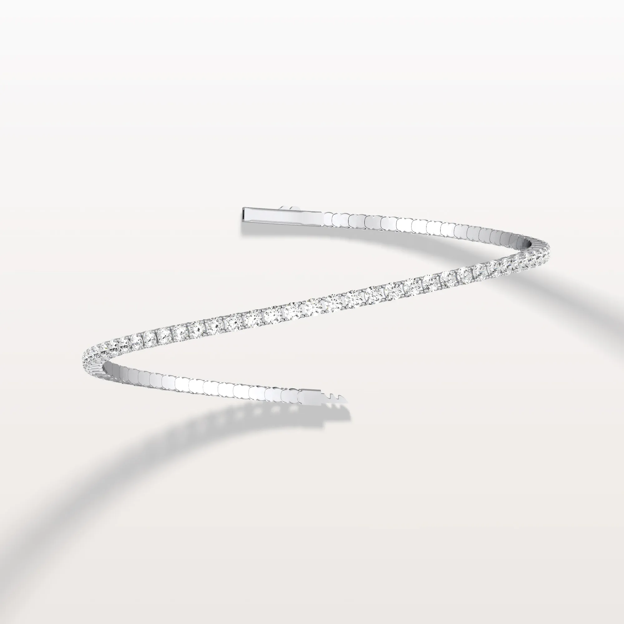 3.35CTW VVS Lab Grown Diamond Full Eternity Flexible Bangle - Image 29
