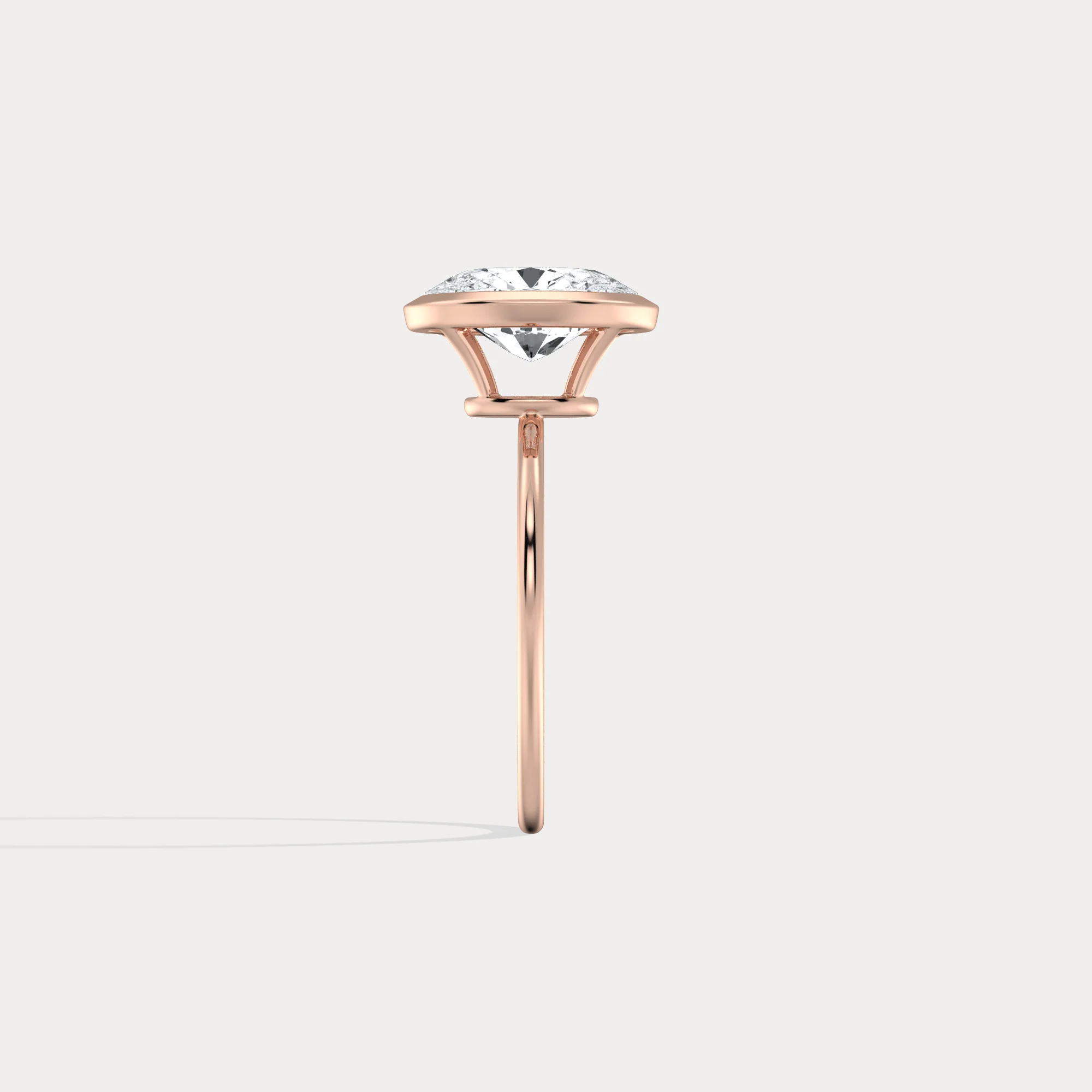 Sophia丨3CT Oval Cut Lab-Grown Diamond Bezel Engagement Ring in 14K Gold/Platinum - Image 25
