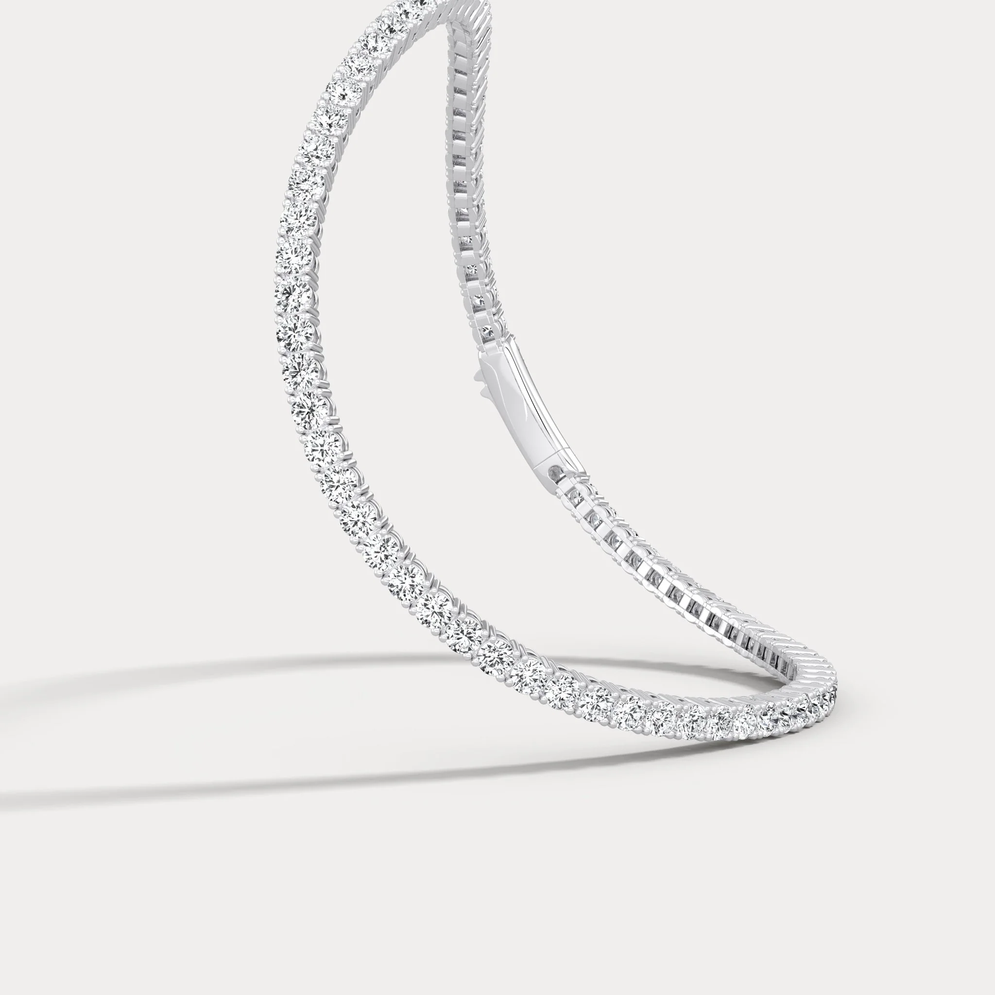 3 CTW Eternity Lab-Grown Diamond Tennis Bracelet in Sterling Silver - Image 6