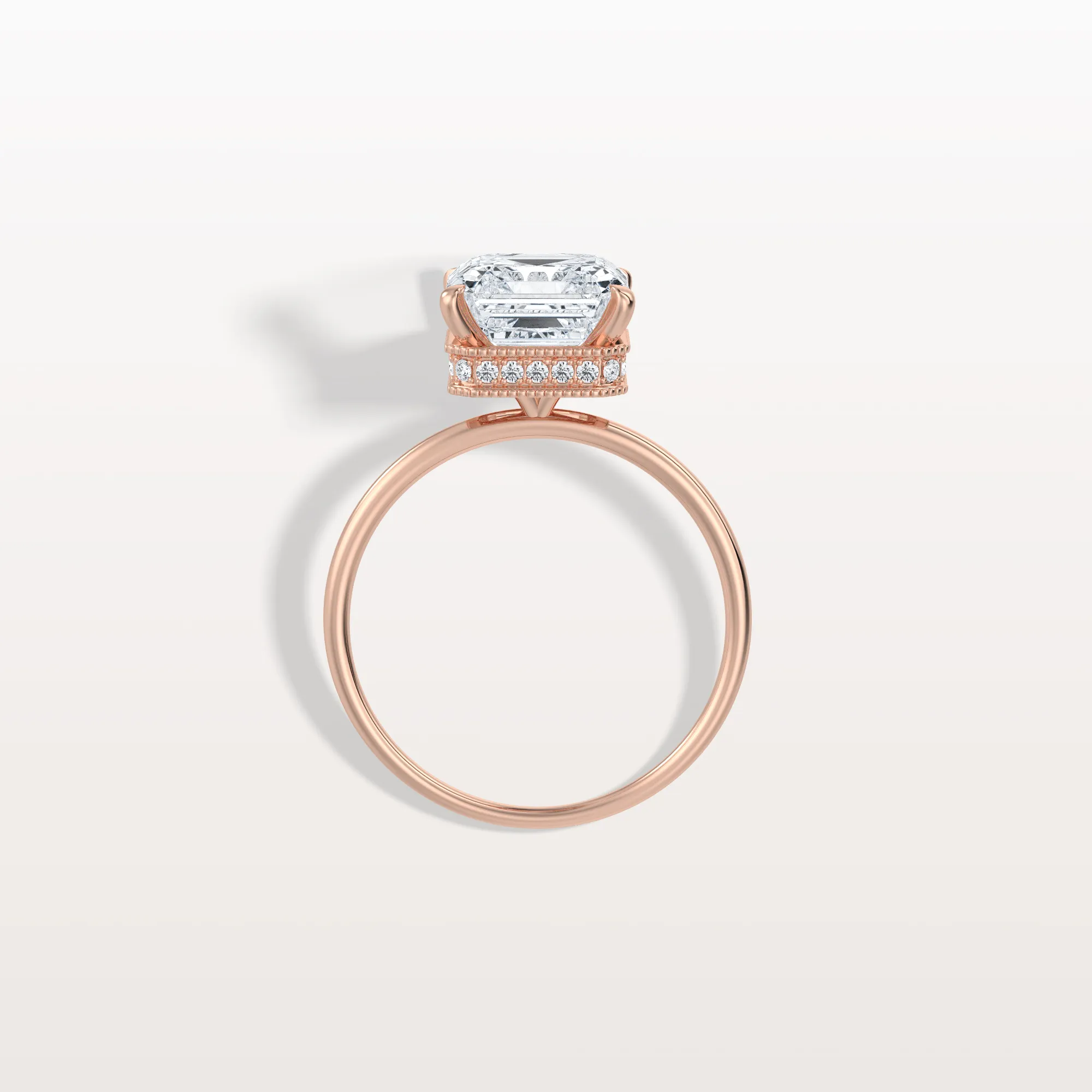Rhea丨3CT Asscher Cut Lab Grown Diamond Ring With Basket Setting - Image 20