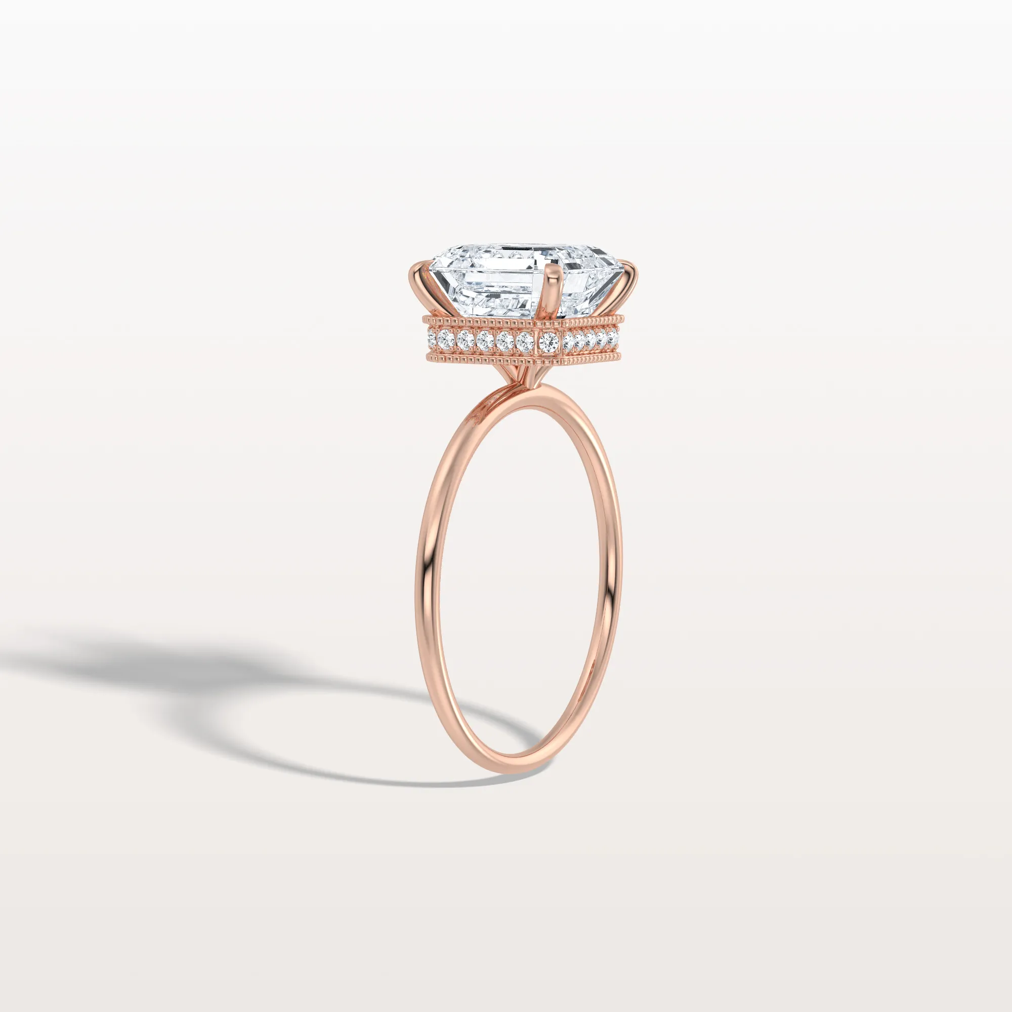 Rhea丨3CT Asscher Cut Lab Grown Diamond Ring With Basket Setting - Image 21
