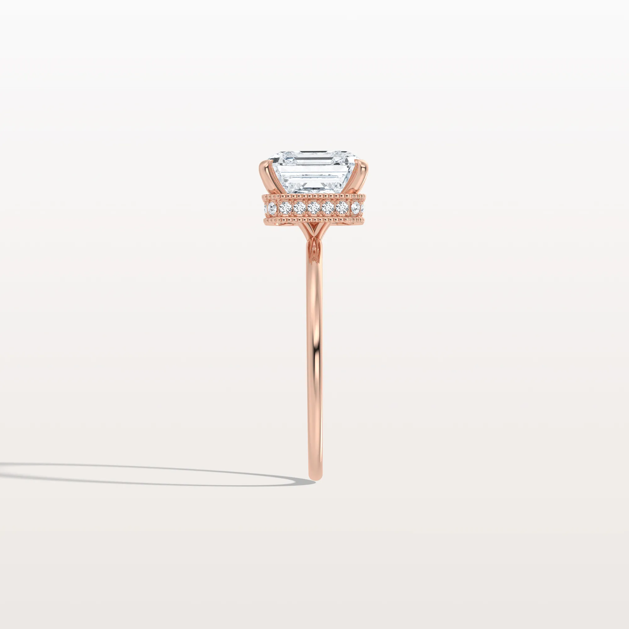 Rhea丨3CT Asscher Cut Lab Grown Diamond Ring With Basket Setting - Image 22