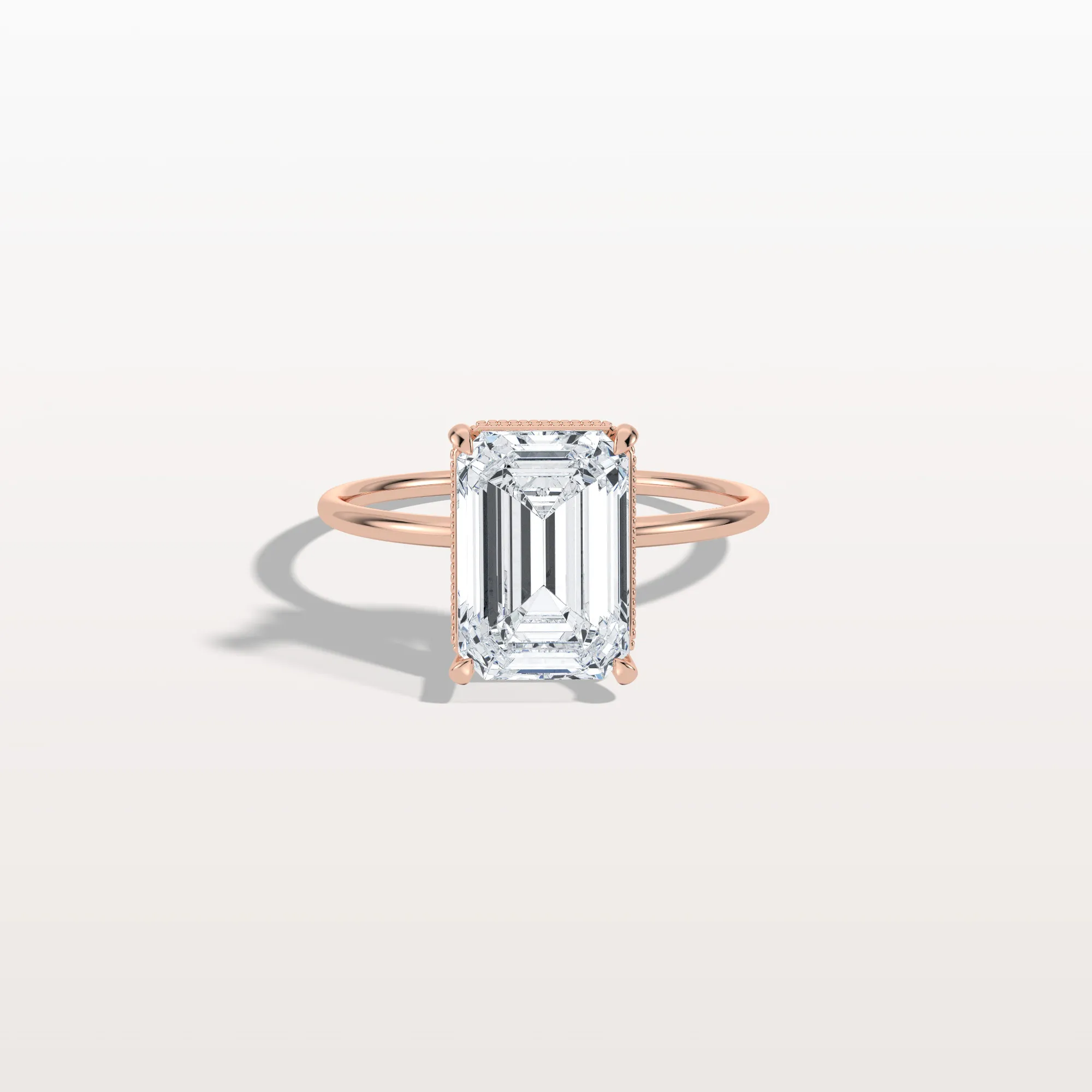 Nova丨3CT Emerald Cut Lab Grown Diamond Engagement Ring - Image 16