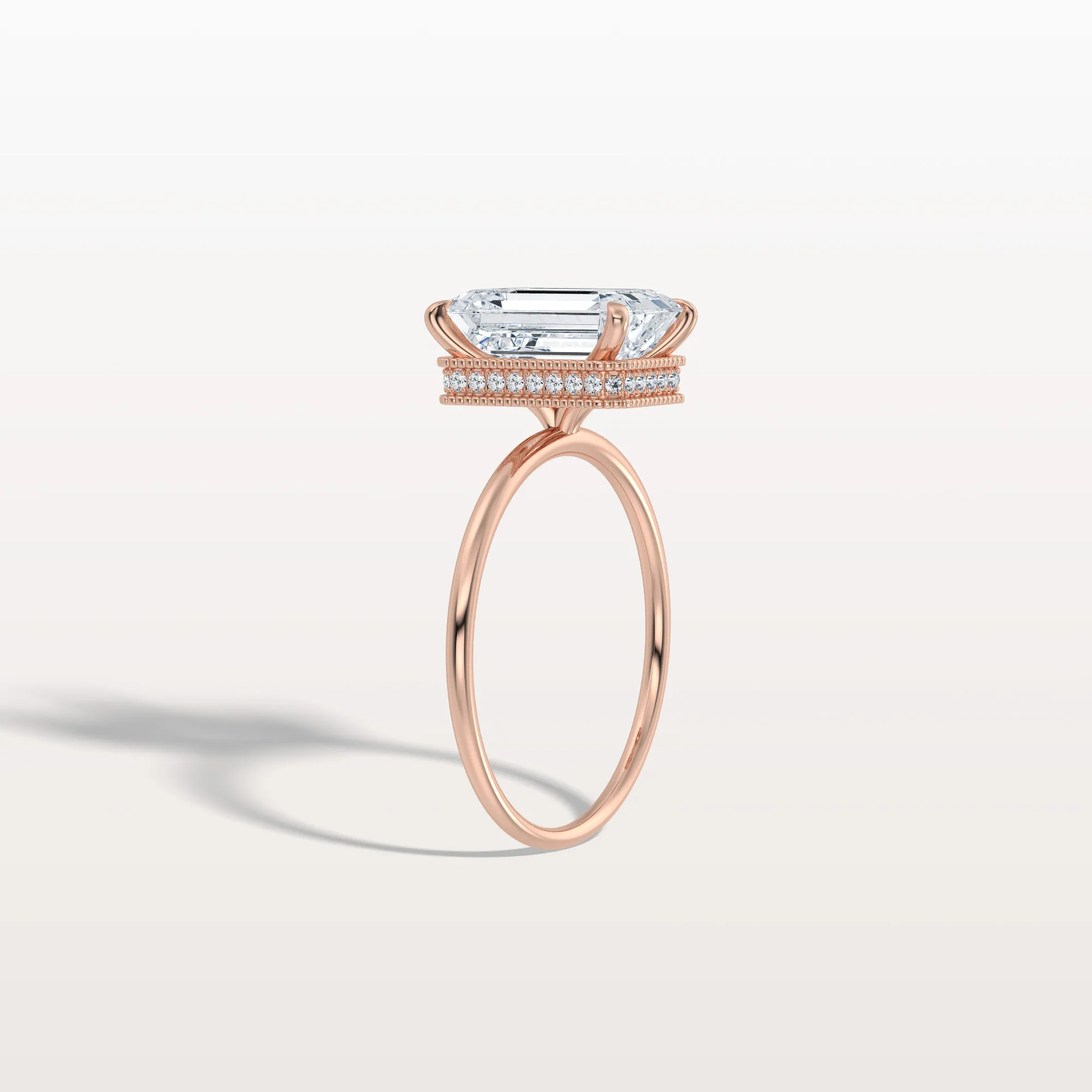 Nova丨3CT Emerald Cut Lab Grown Diamond Engagement Ring - Image 21