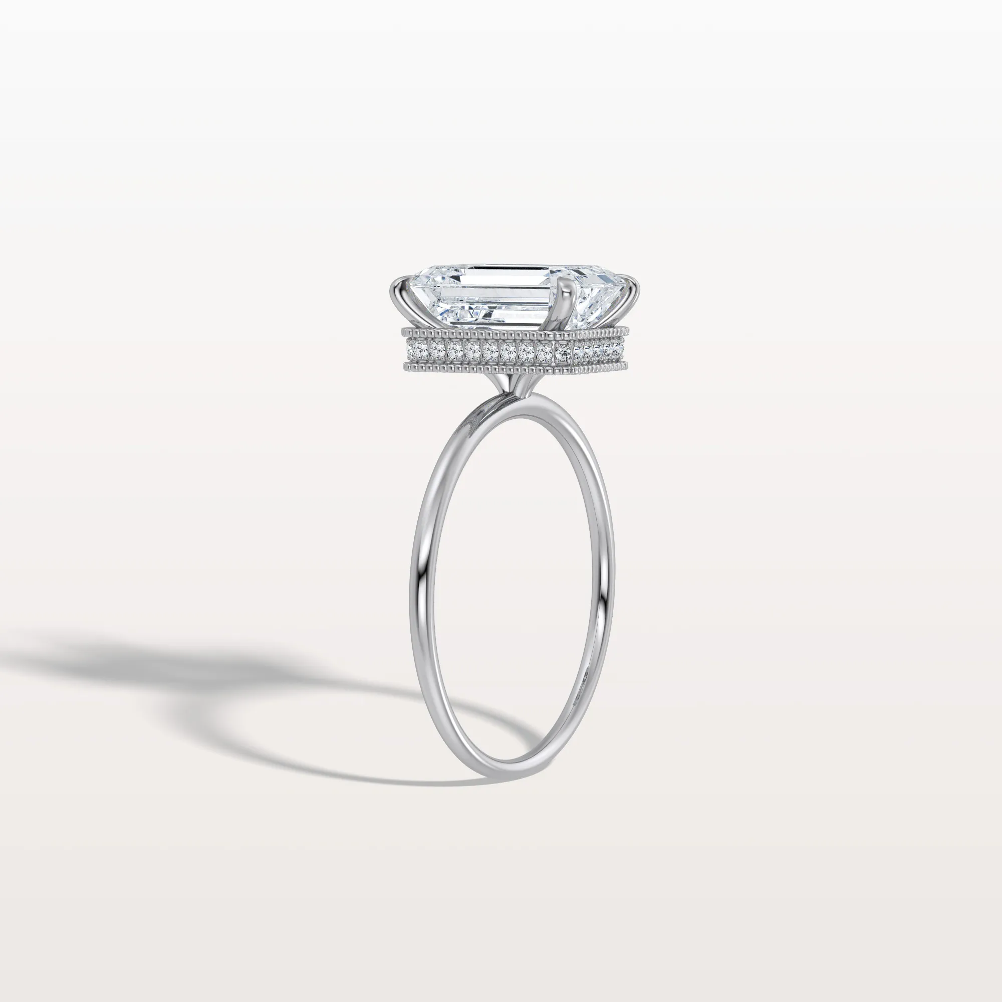 Nova丨3CT Emerald Cut Lab Grown Diamond Engagement Ring - Image 28