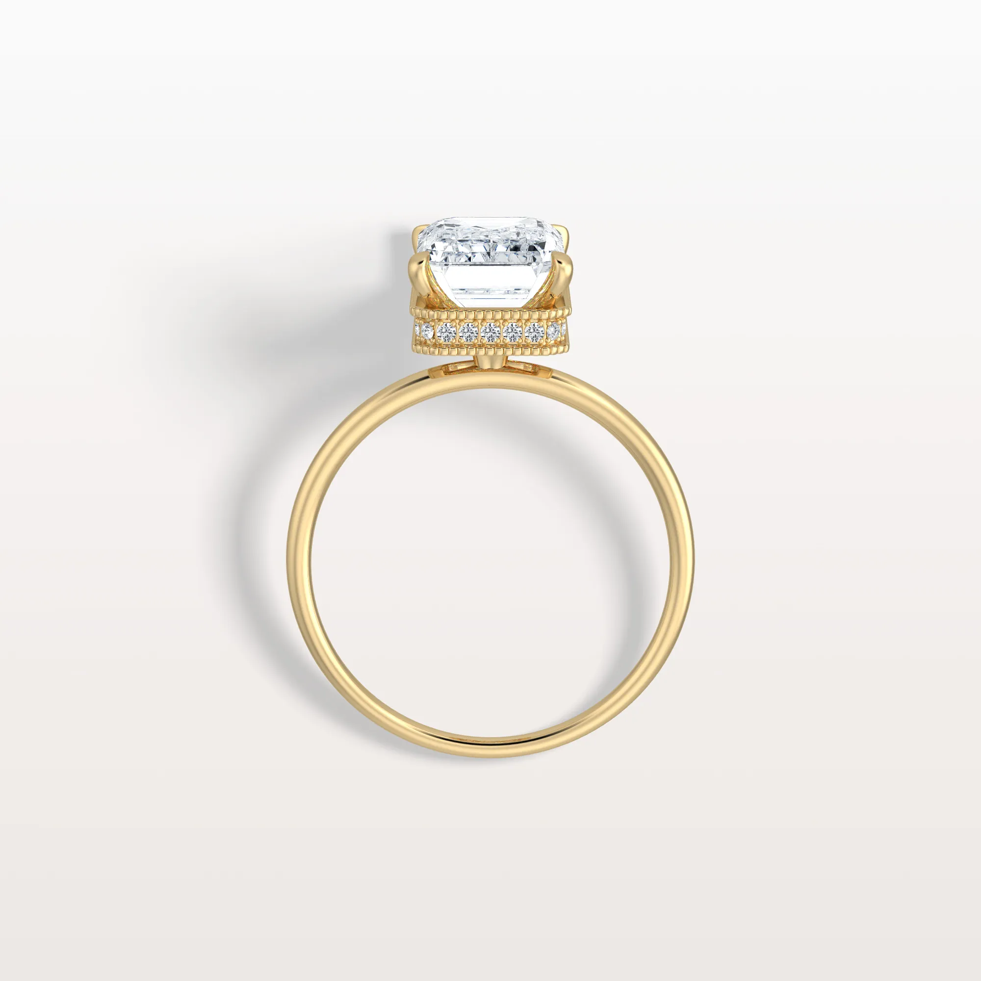 Nova丨3CT Emerald Cut Lab Grown Diamond Engagement Ring - Image 5