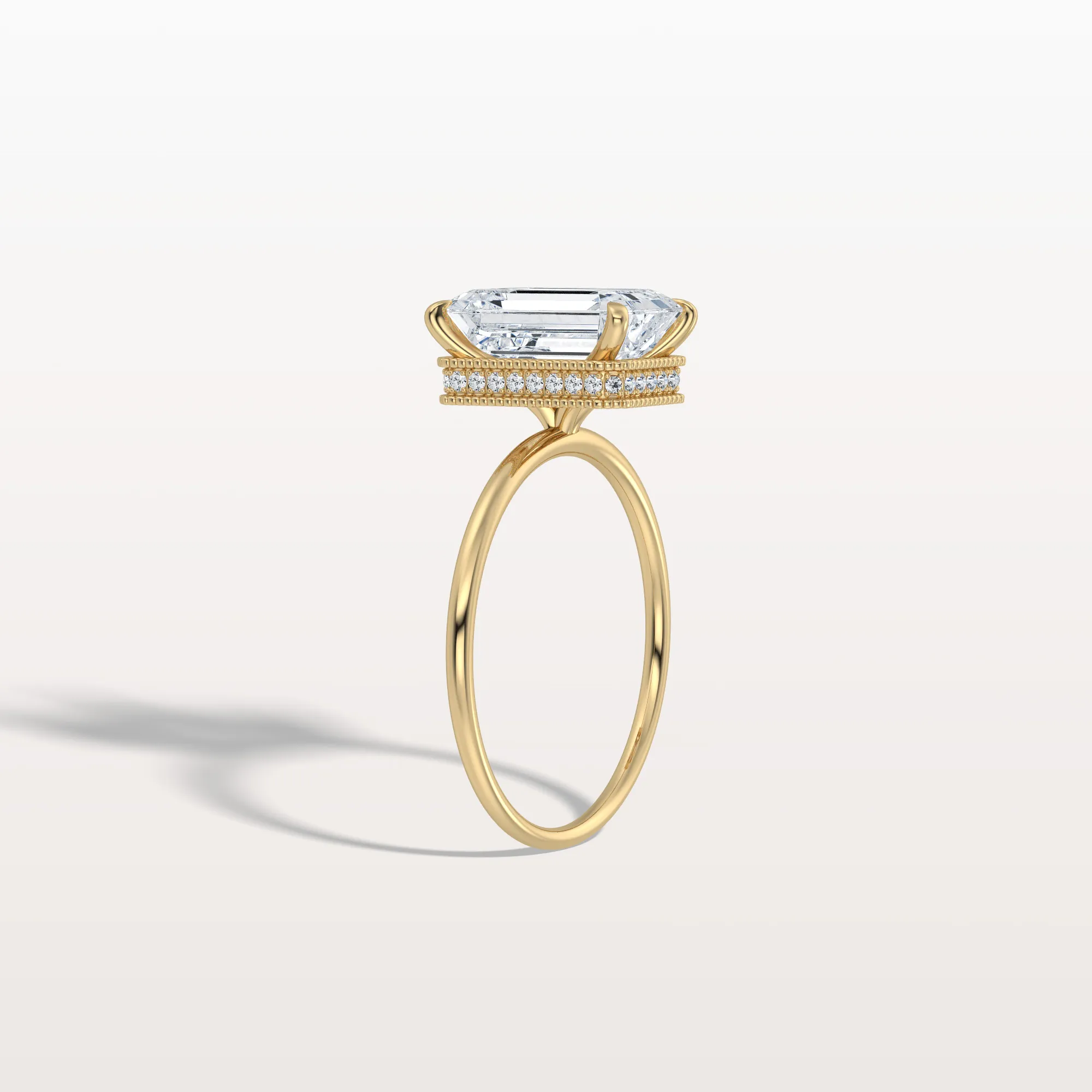 Nova丨3CT Emerald Cut Lab Grown Diamond Engagement Ring - Image 6