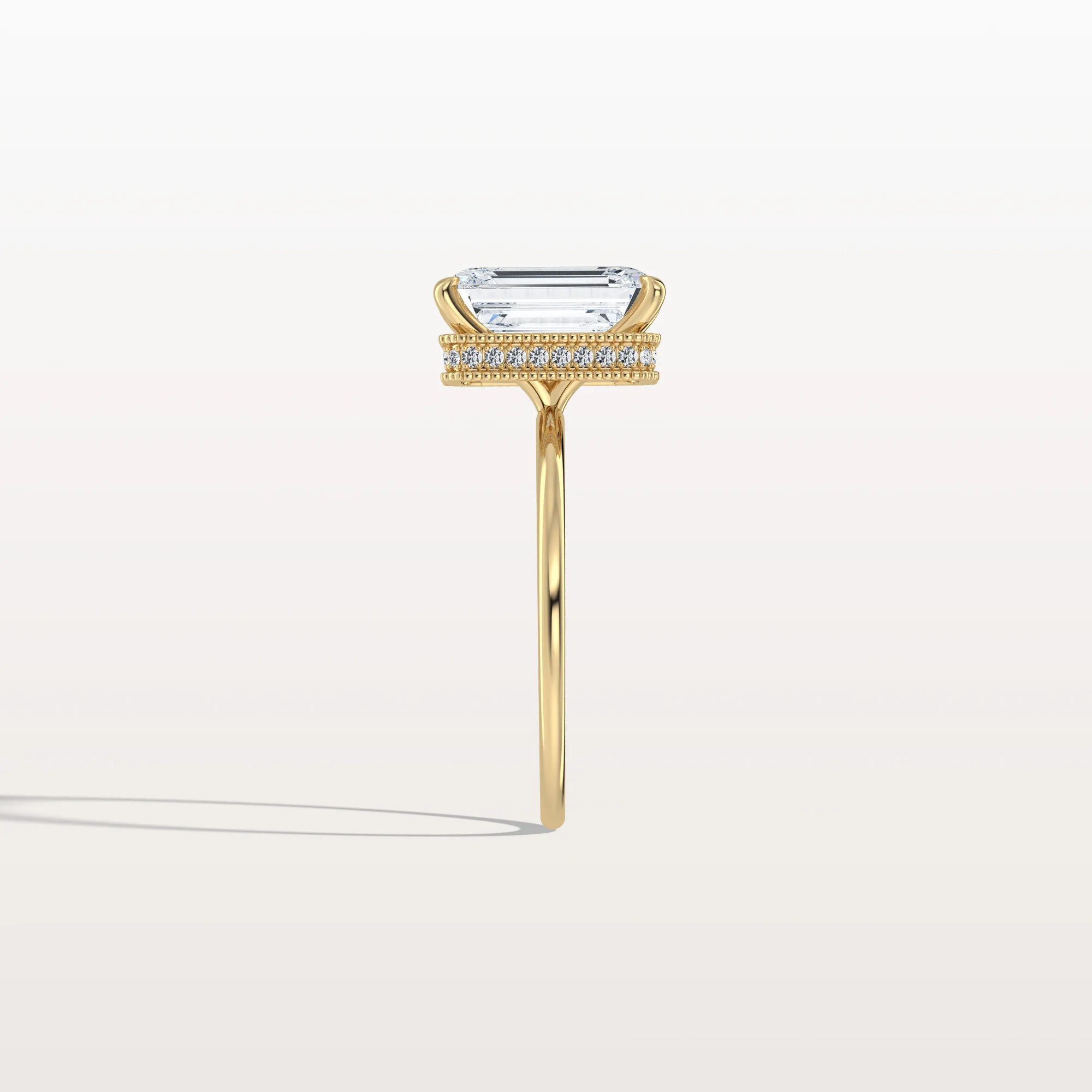 Nova丨3CT Emerald Cut Lab Grown Diamond Engagement Ring - Image 7