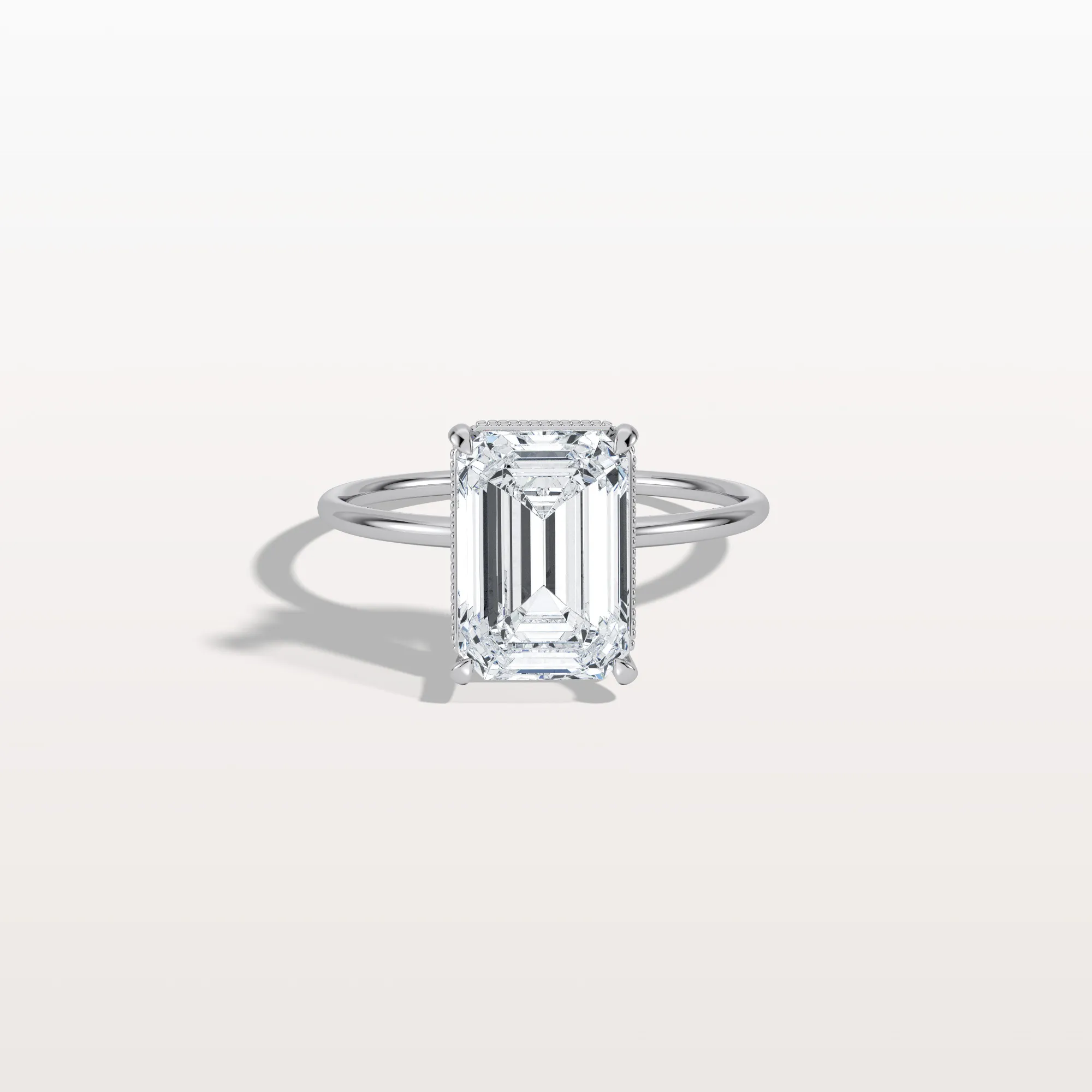 Nova丨3CT Emerald Cut Lab Grown Diamond Engagement Ring - Image 9
