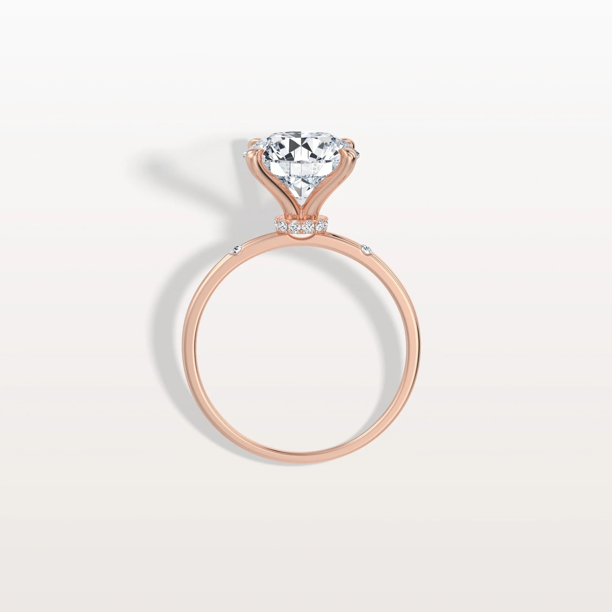 Noelle丨3CT Hidden Halo Lab Diamond Engagement Ring with Side Accents - Image 15