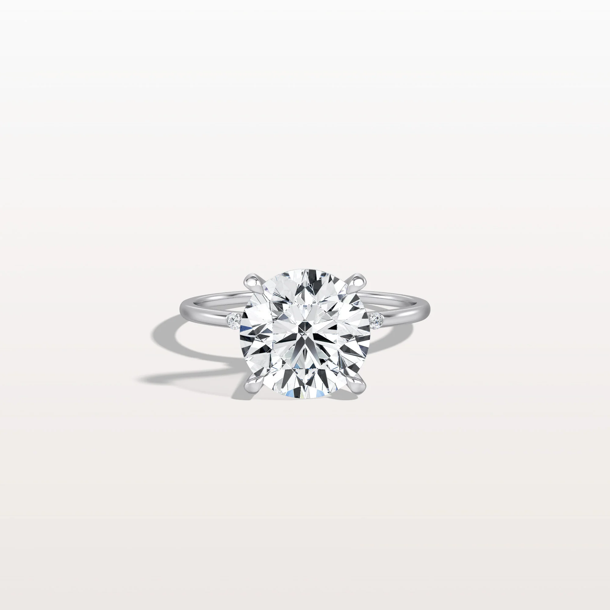 Noelle丨3CT Hidden Halo Lab Diamond Engagement Ring with Side Accents - Image 16