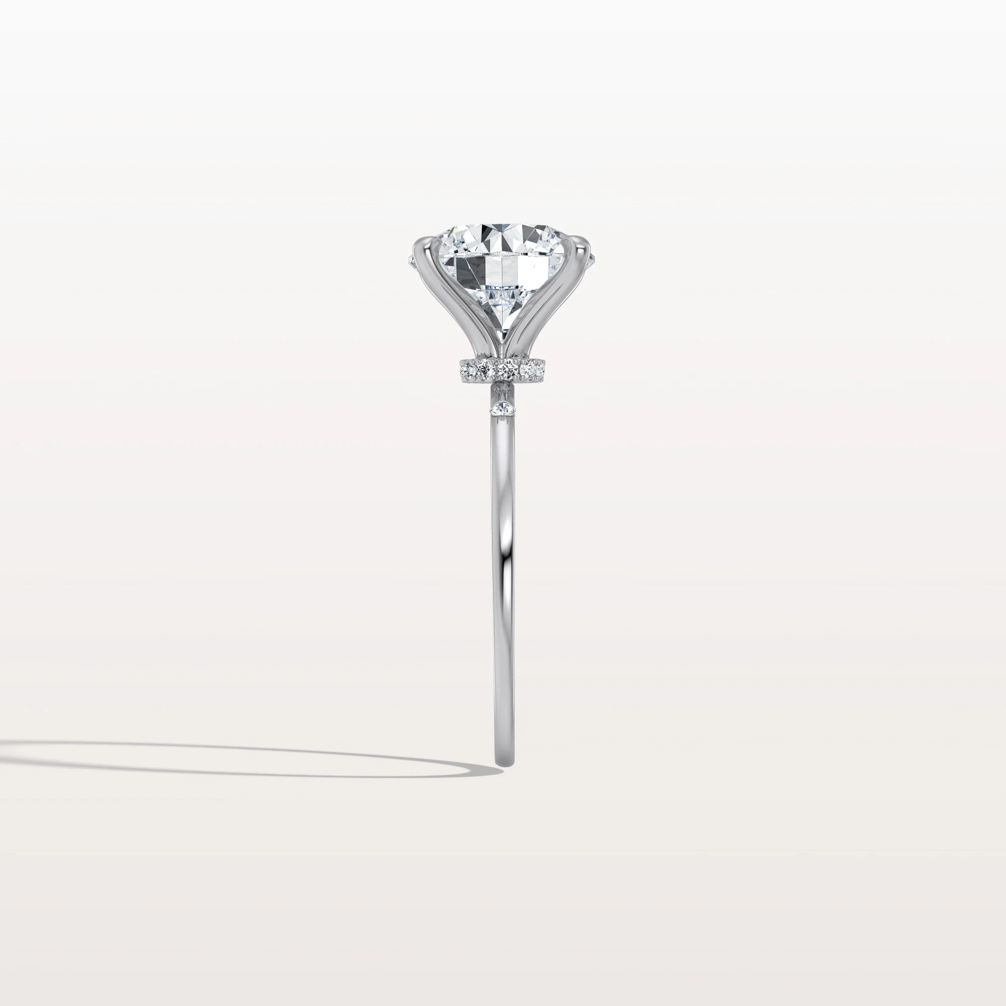 Noelle丨3CT Hidden Halo Lab Diamond Engagement Ring with Side Accents - Image 20