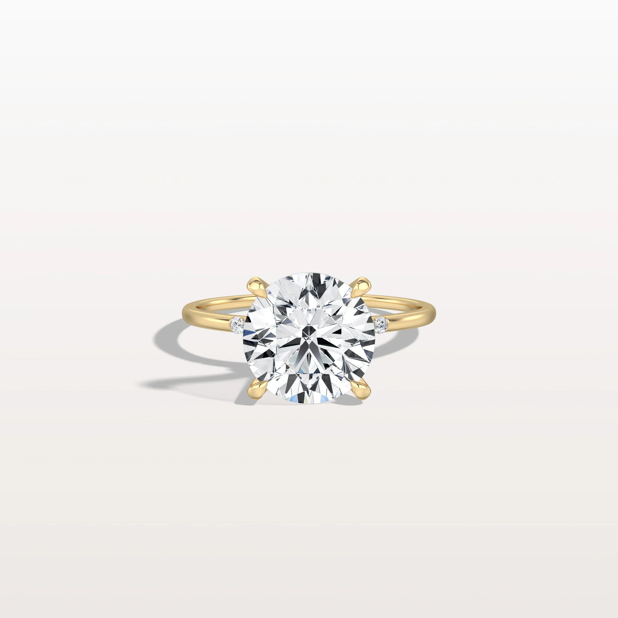 Noelle丨3CT Hidden Halo Lab Diamond Engagement Ring with Side Accents - Image 23