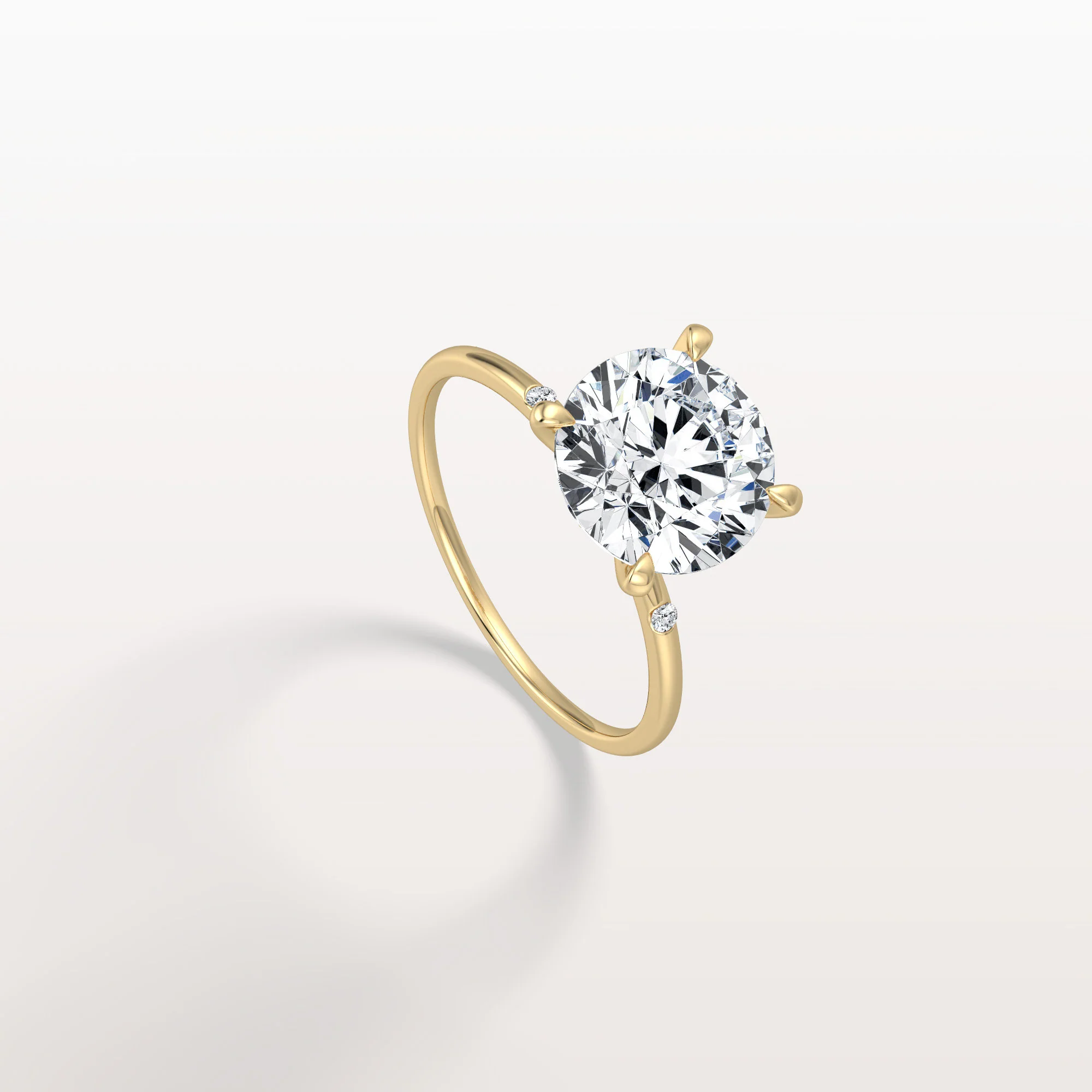 Noelle丨3CT Hidden Halo Lab Diamond Engagement Ring with Side Accents - Image 26