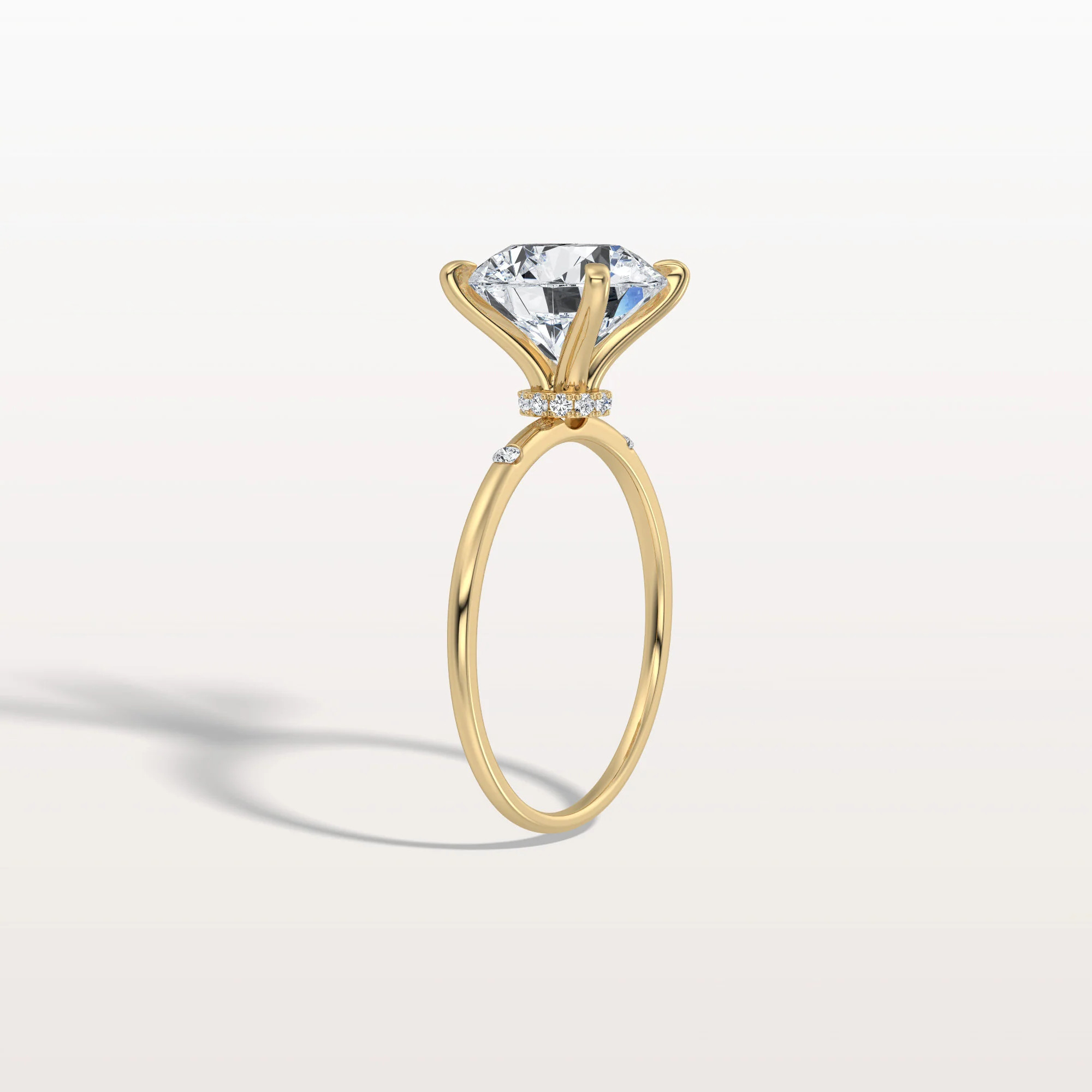 Noelle丨3CT Hidden Halo Lab Diamond Engagement Ring with Side Accents - Image 28
