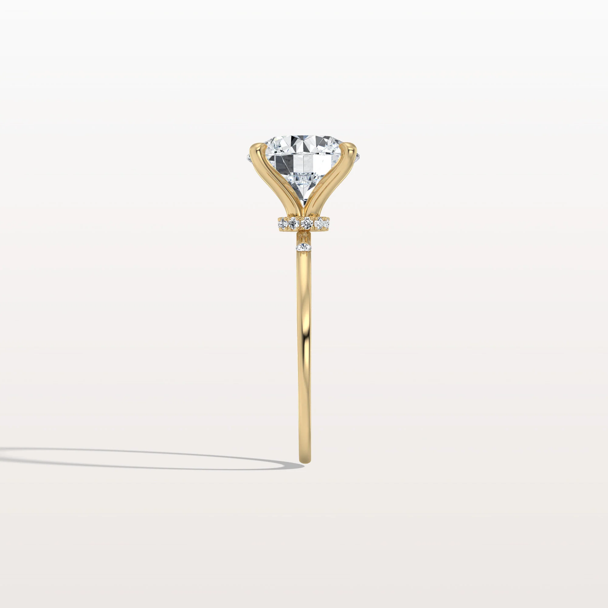 Noelle丨3CT Hidden Halo Lab Diamond Engagement Ring with Side Accents - Image 29