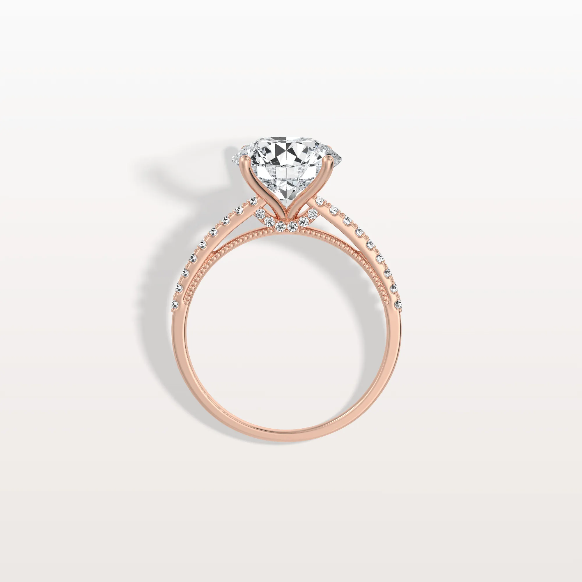 Kaia丨3CT Lab Diamond Pave Hidden Halo Ring-Cathedral Ring - Image 19