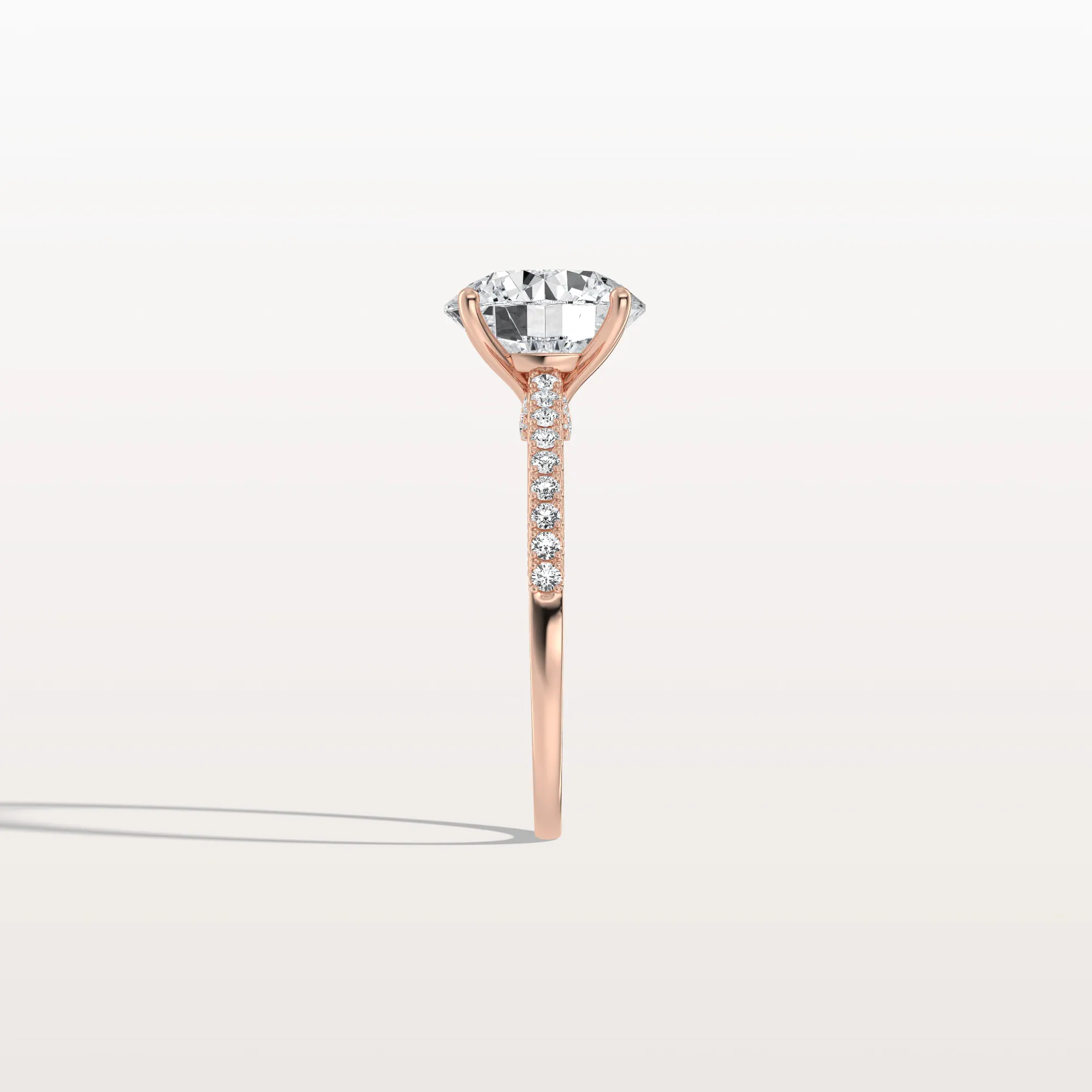 Kaia丨3CT Lab Diamond Pave Hidden Halo Ring-Cathedral Ring - Image 20