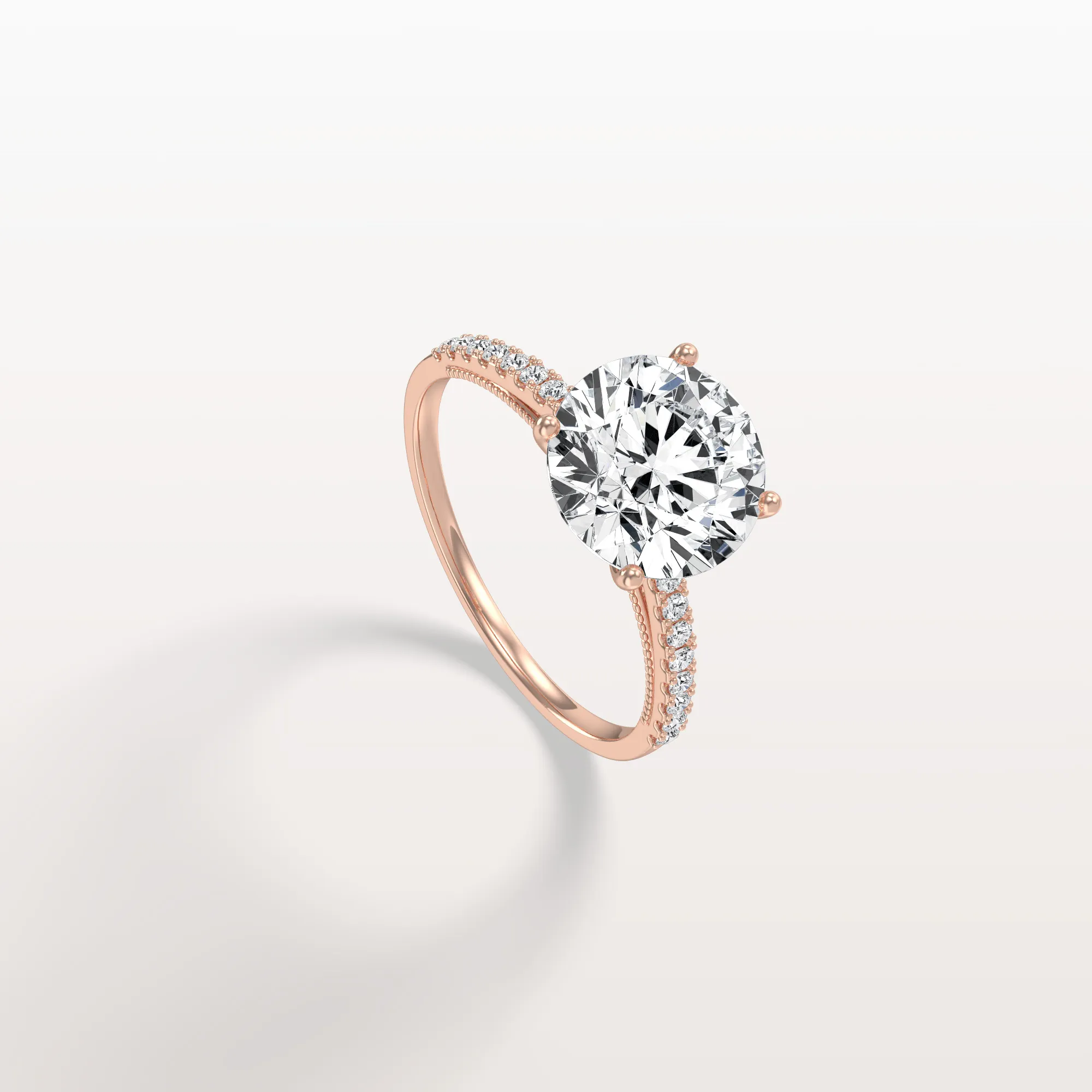 Kaia丨3CT Lab Diamond Pave Hidden Halo Ring-Cathedral Ring - Image 21