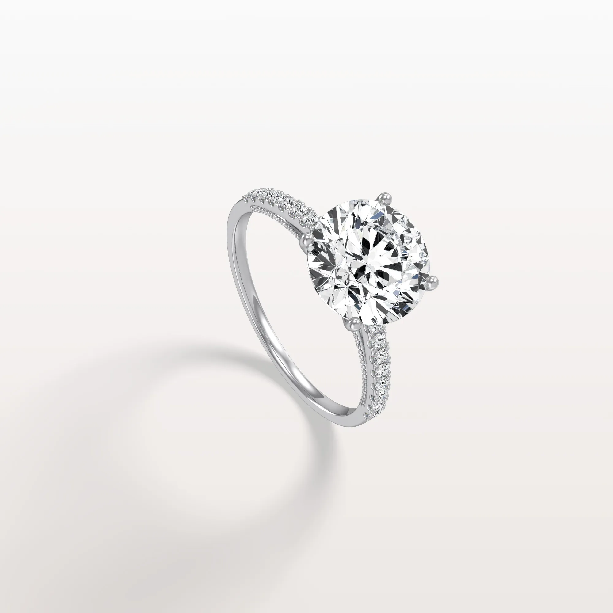Kaia丨3CT Lab Diamond Pave Hidden Halo Ring-Cathedral Ring - Image 28