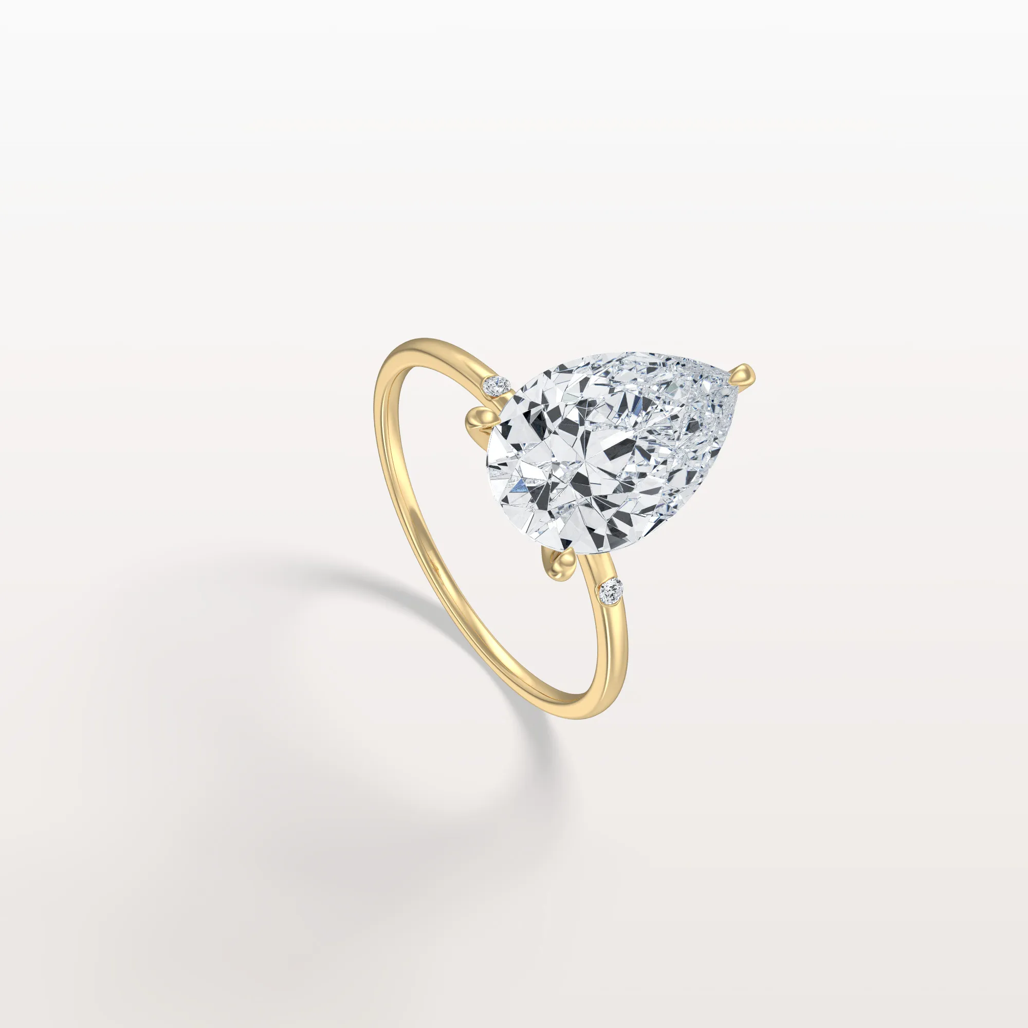 Clara丨3CT Lab-Grown Diamond Pear Engagement Ring - Image 4