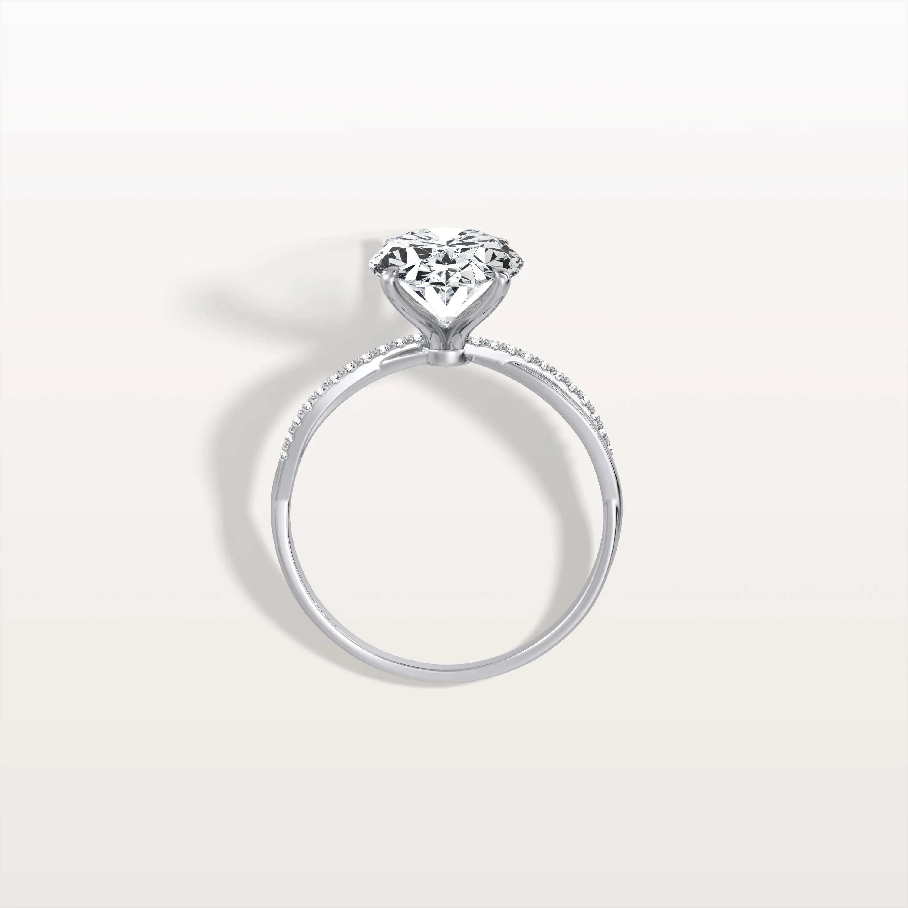 Amara丨3CT Oval Cut Lab Diamond Twisted Engagement Ring In Solid Gold/Platinum - Image 14