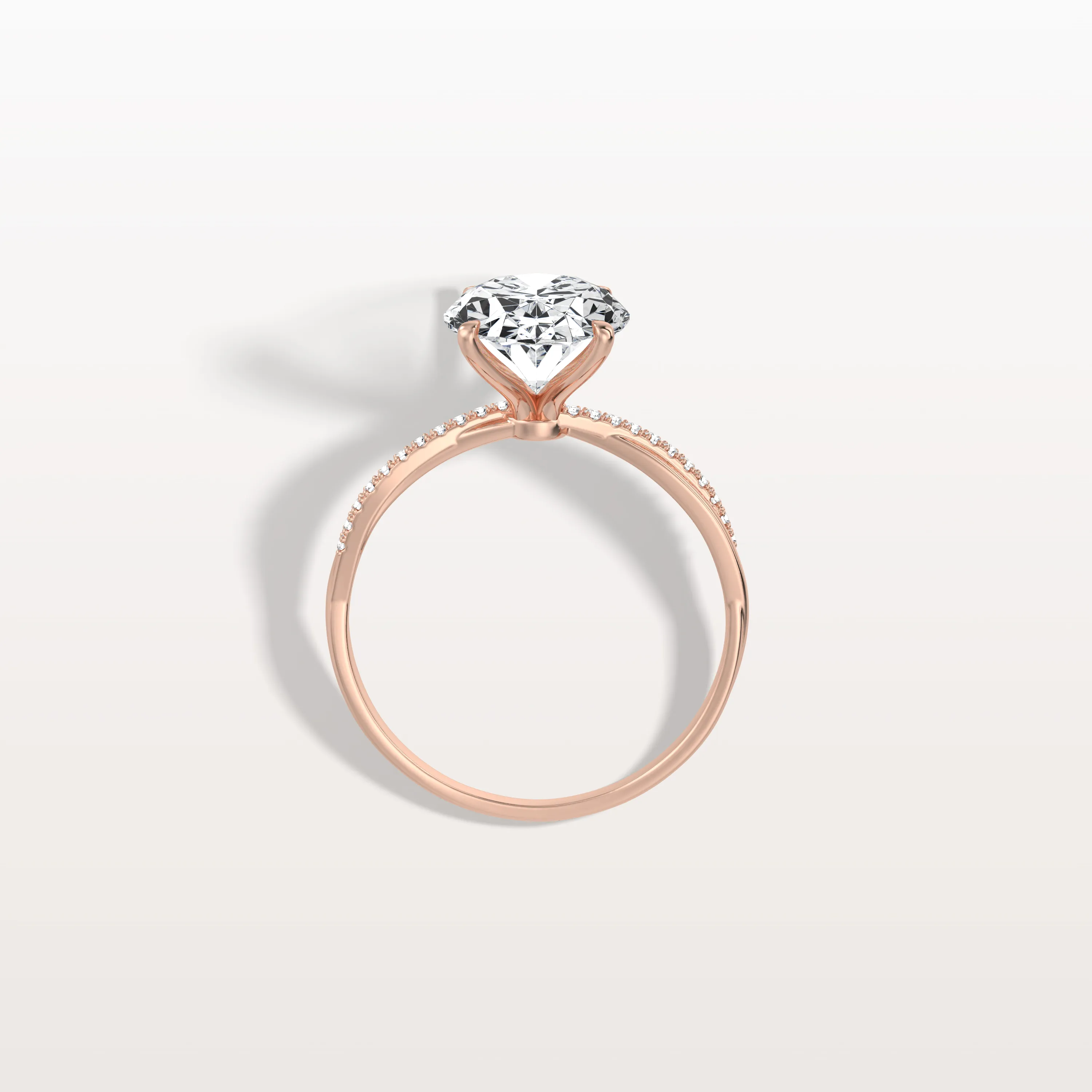 Amara丨3CT Oval Cut Lab Diamond Twisted Engagement Ring In Solid Gold/Platinum - Image 22
