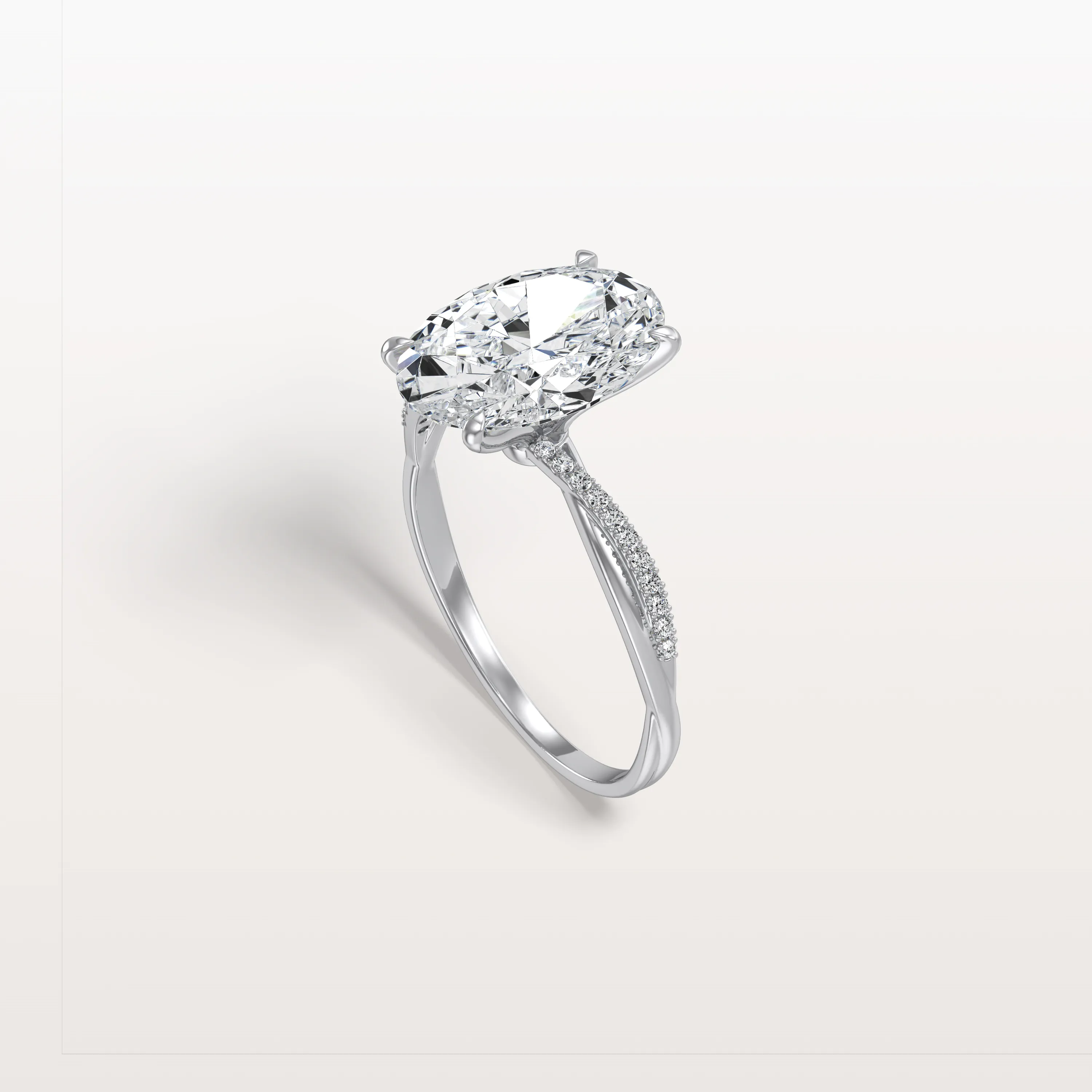 Amara丨3CT Oval Cut Lab Diamond Twisted Engagement Ring In Solid Gold/Platinum - Image 33