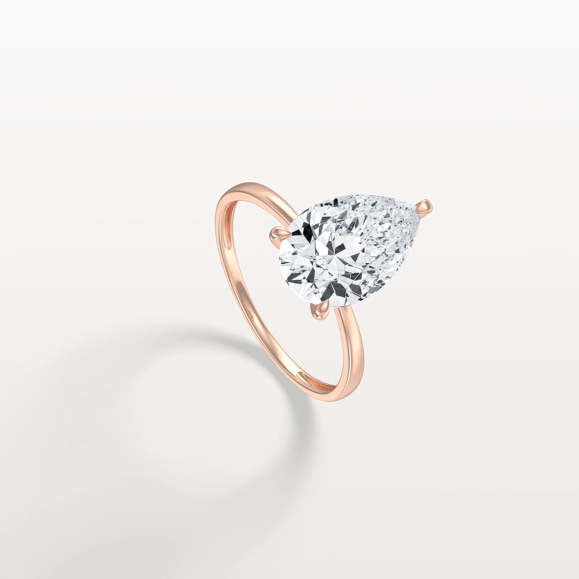 Elise丨3CT Pear Cut Lab Diamond Engagement Ring In 14K Gold - Image 19
