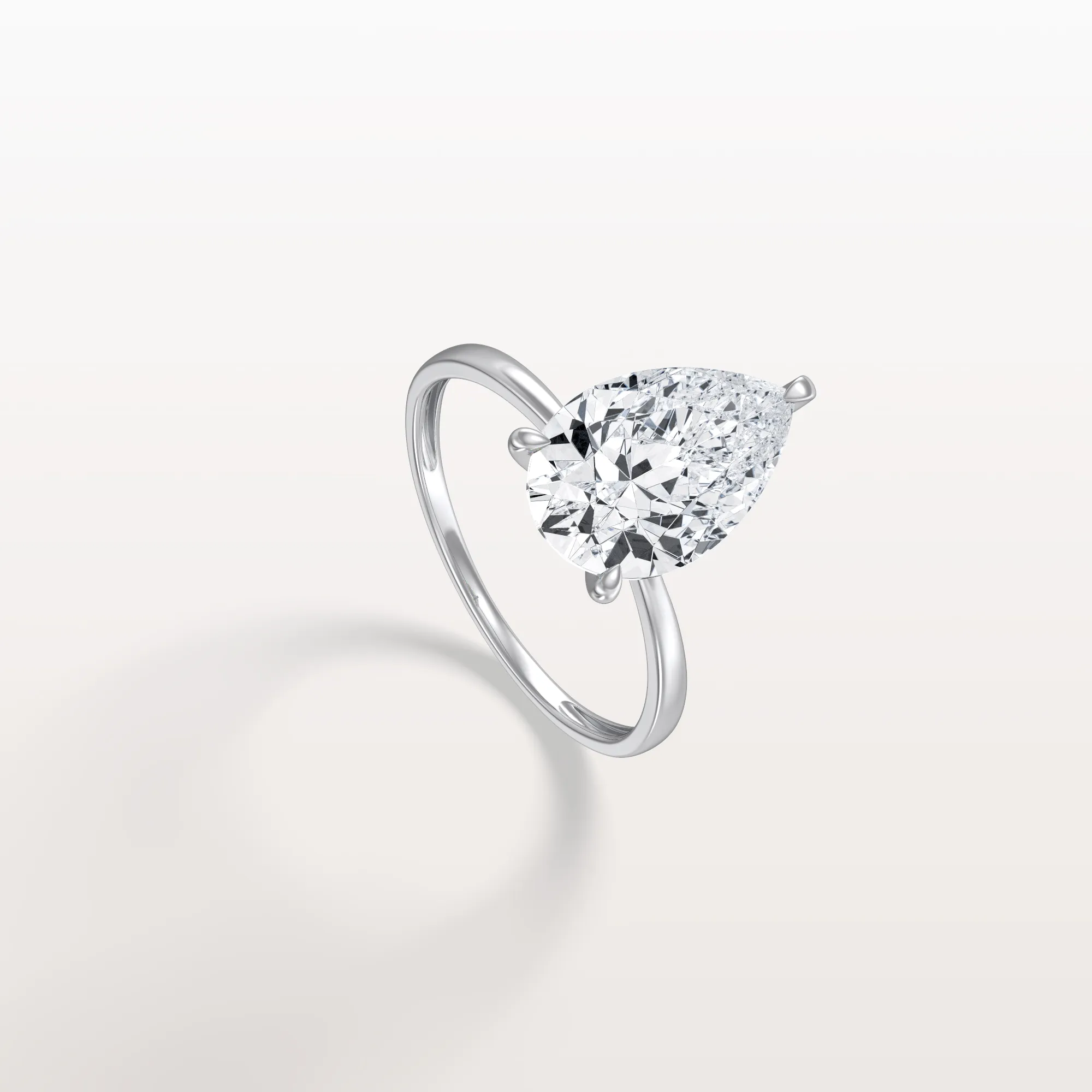 Elise丨3CT Pear Cut Lab Diamond Engagement Ring In 14K Gold - Image 26