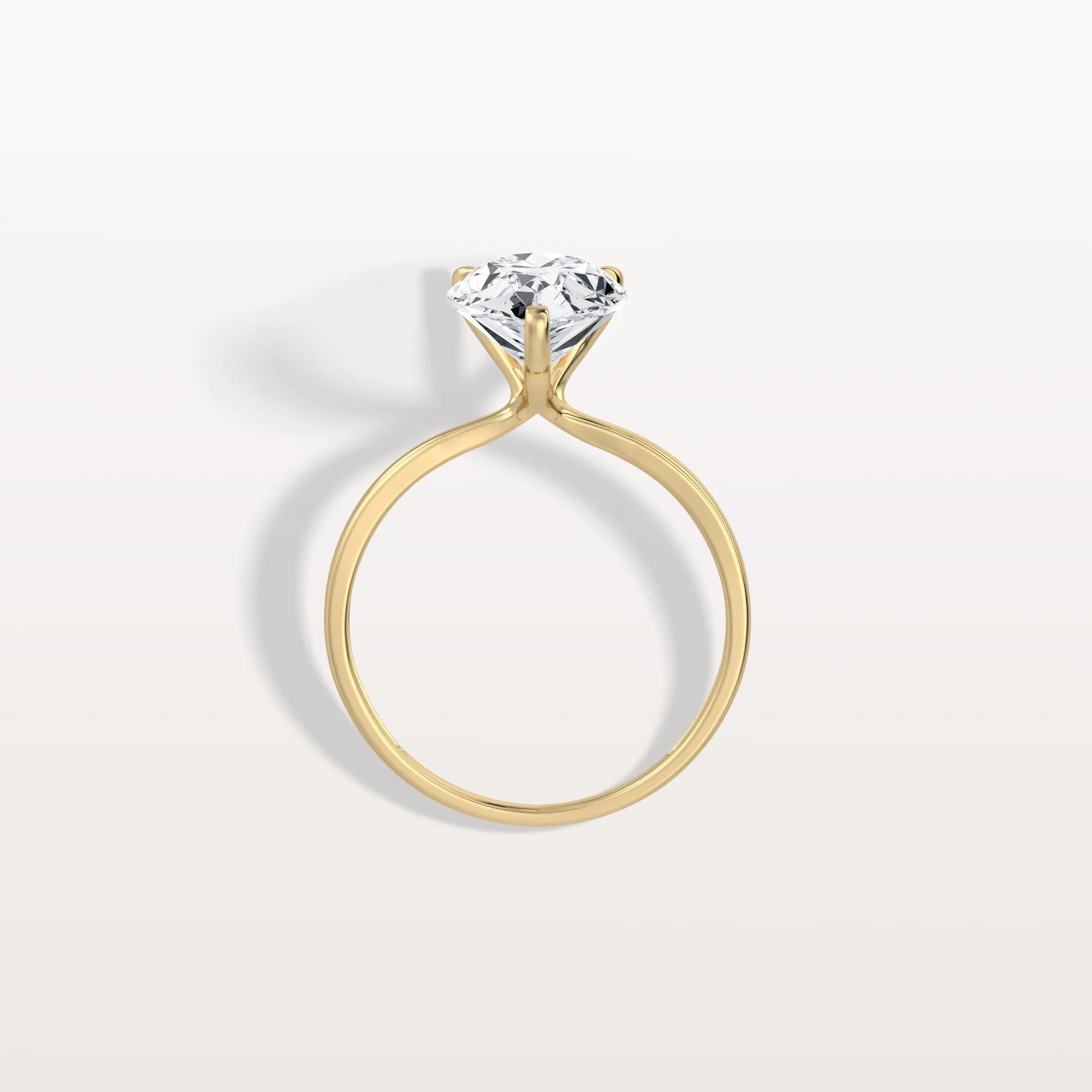Elise丨3CT Pear Cut Lab Diamond Engagement Ring In 14K Gold - Image 6