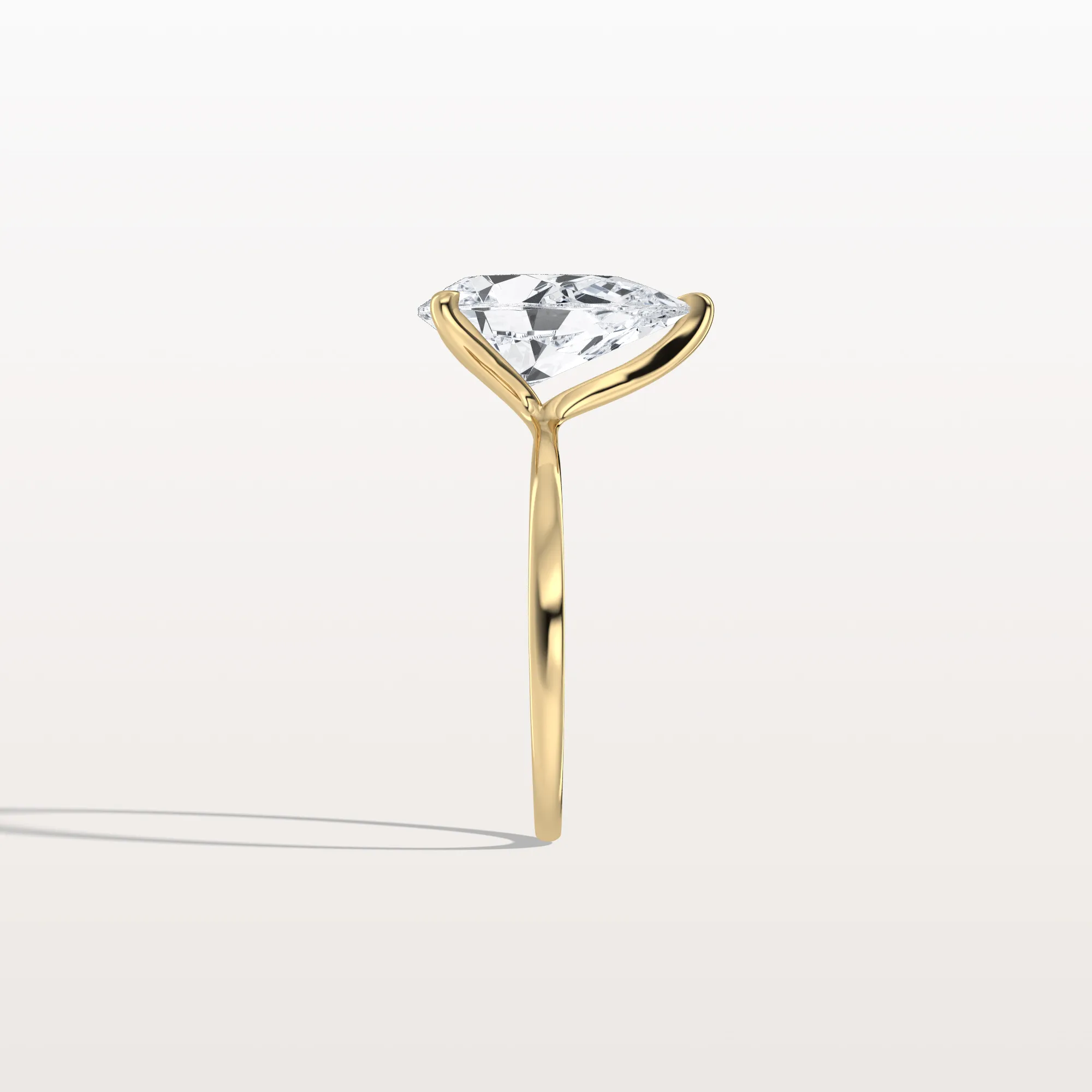 Elise丨3CT Pear Cut Lab Diamond Engagement Ring In 14K Gold - Image 7