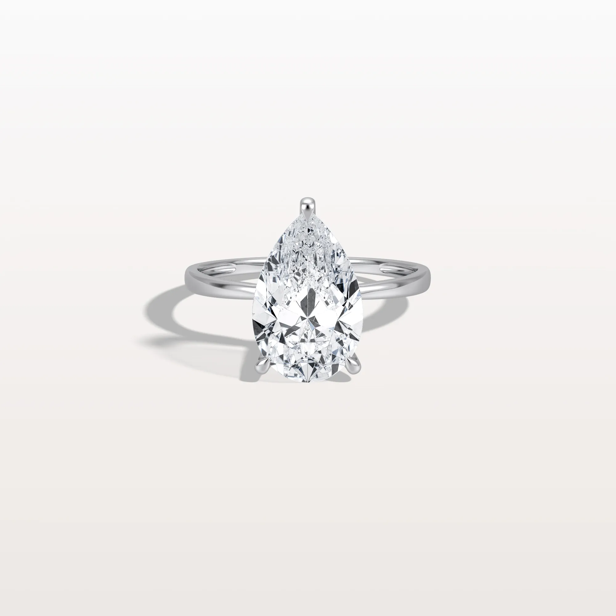 Elise丨3CT Pear Cut Lab Diamond Engagement Ring In 14K Gold - Image 9